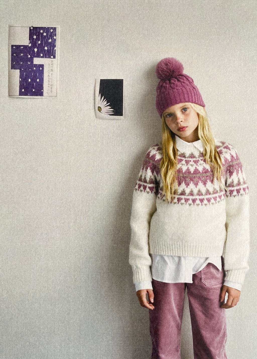 Jacquard knitted sweater