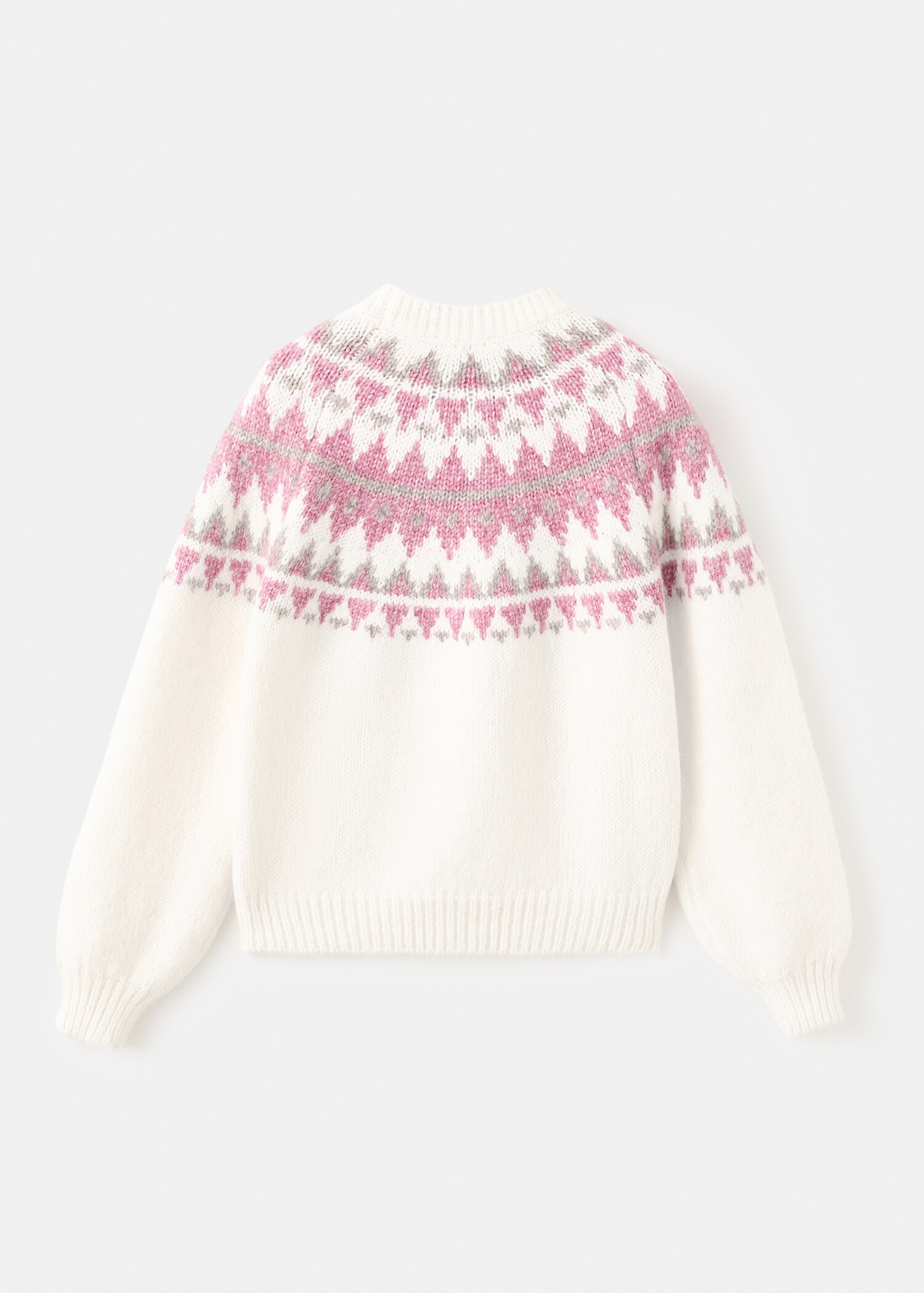 Jacquard knitted sweater - Reverse of the article