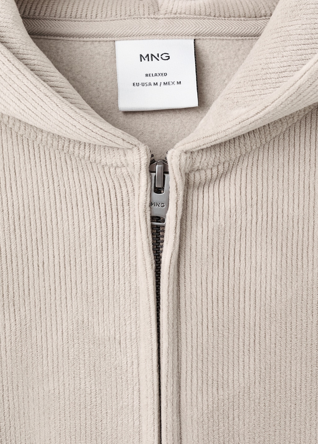 Corduroy hooded sweatshirt