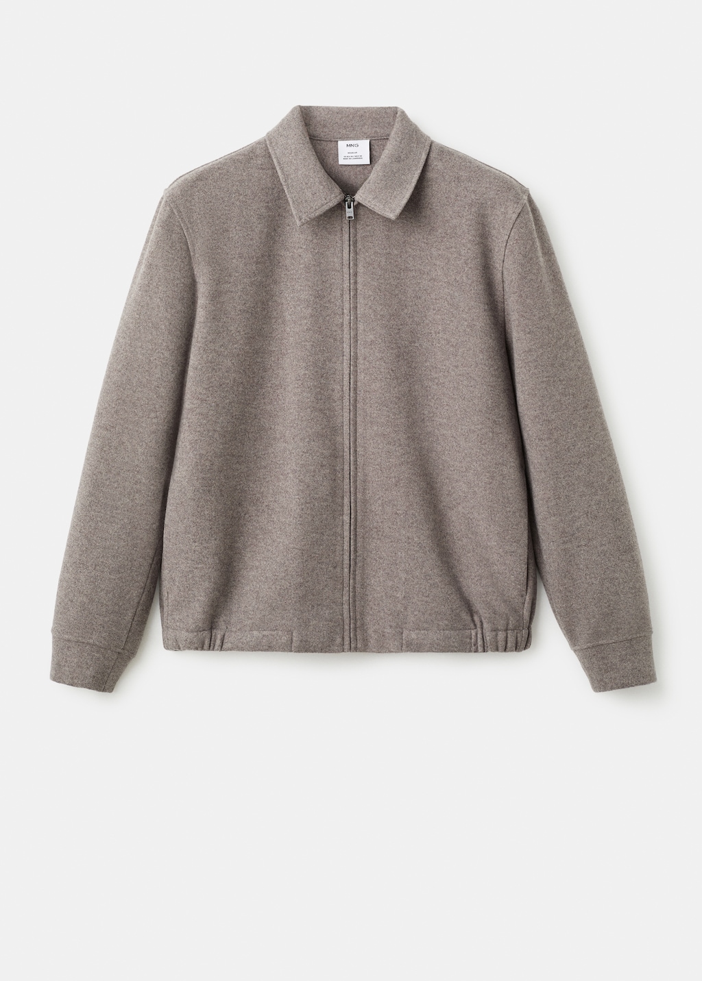 Wool zip-up jacket