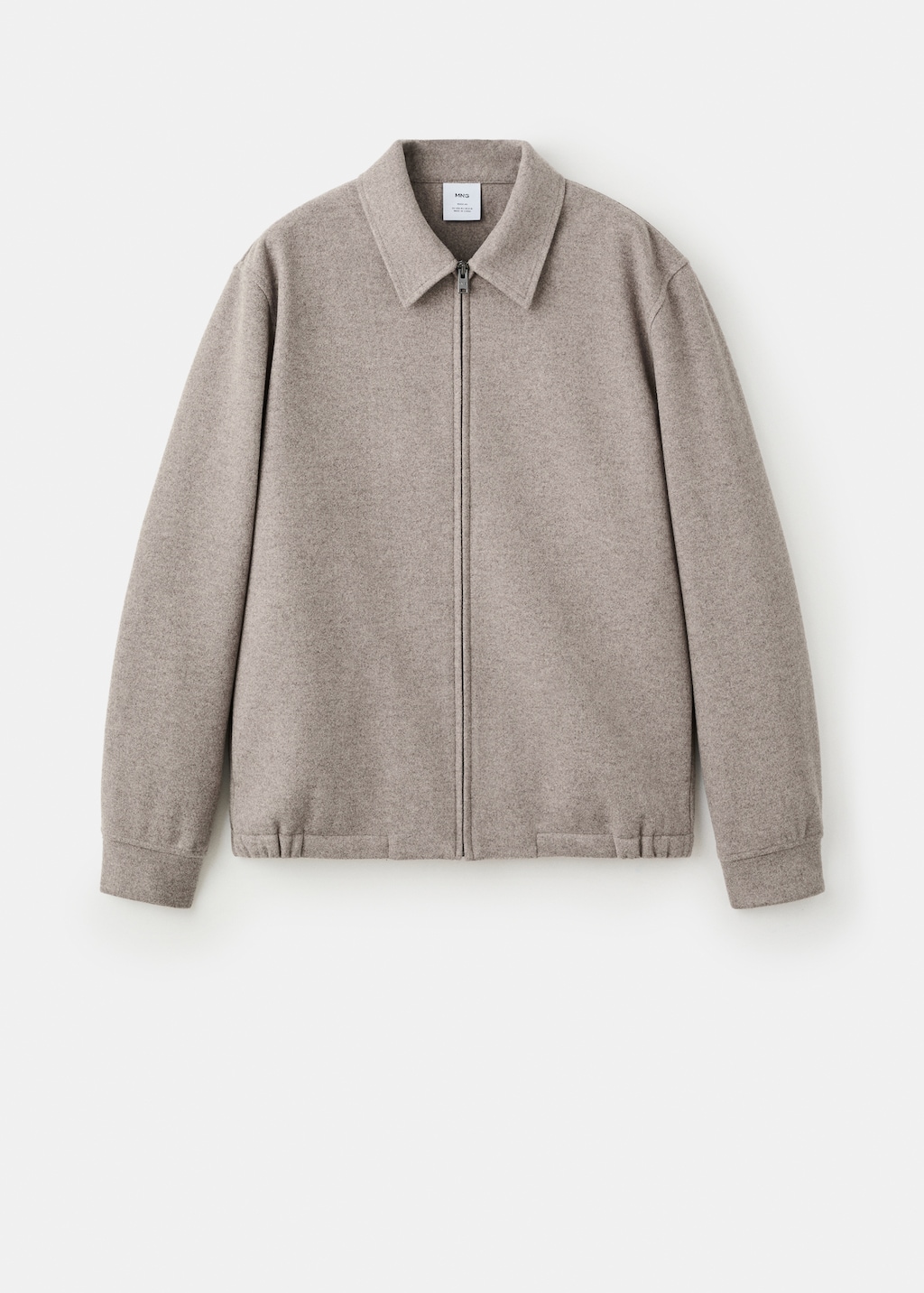Wool zip-up jacket