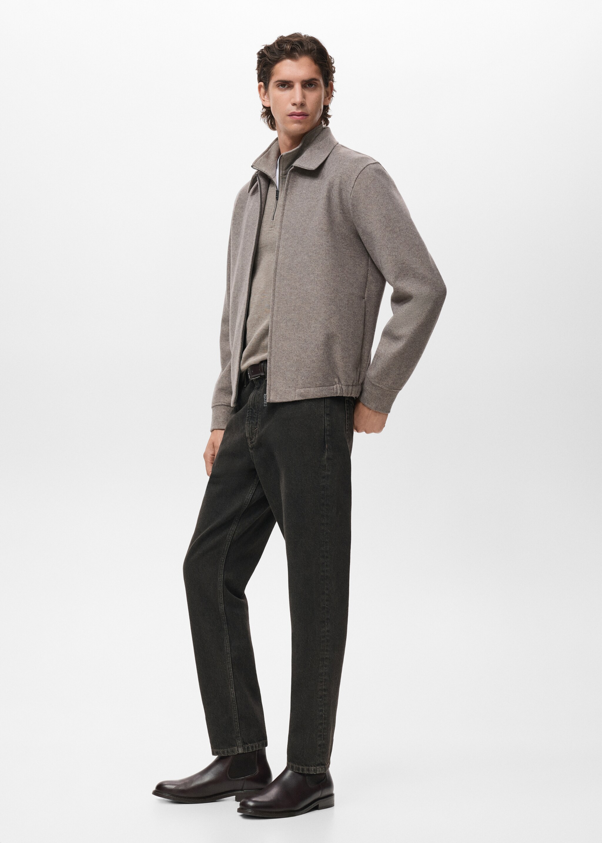 Sweatshirt blouson - Details of the article 2, Medium Brown. Ref: 17017901-00.