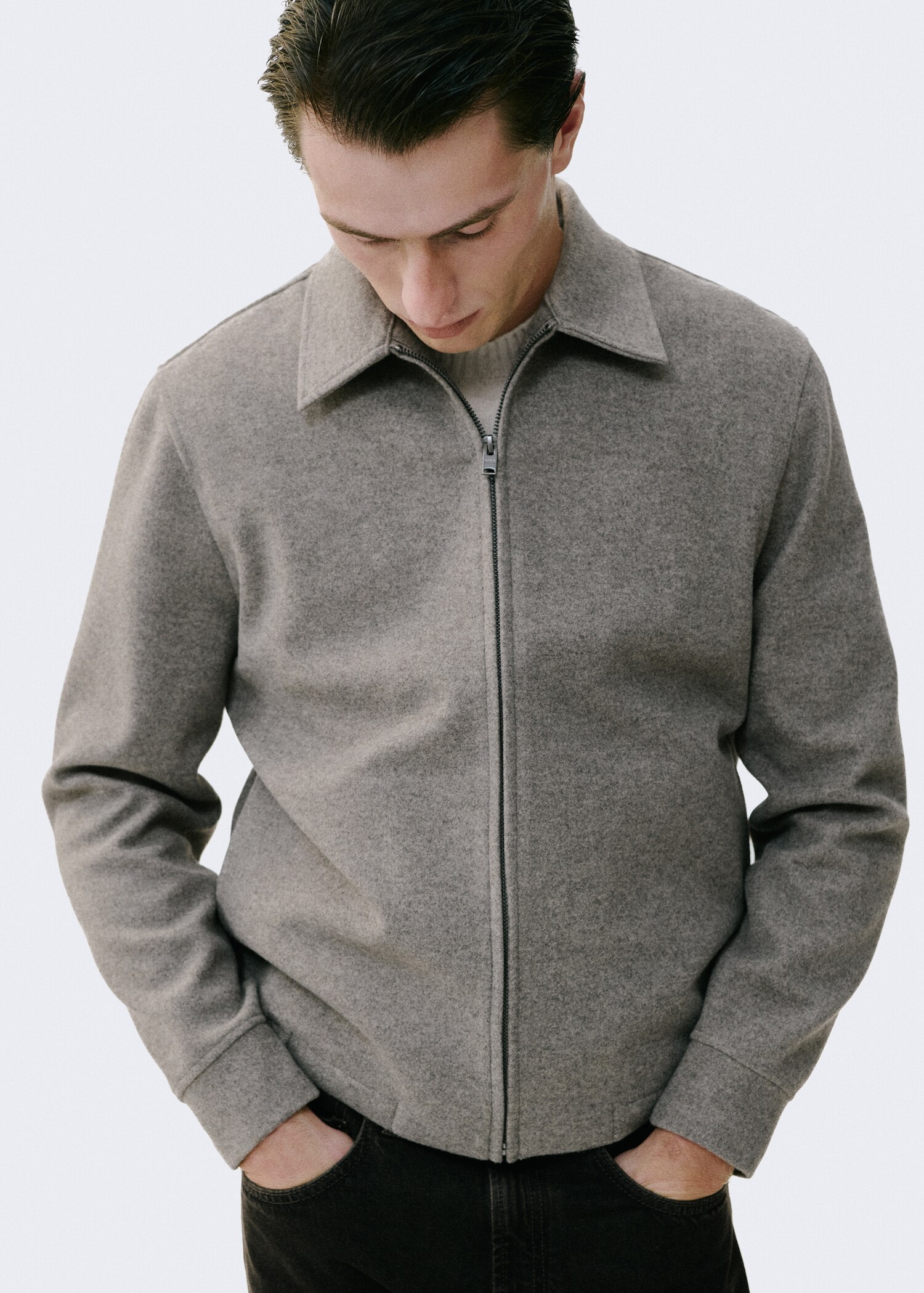 Jacke aus Wollstoff mit Reißverschluss - Detail des Artikels 3