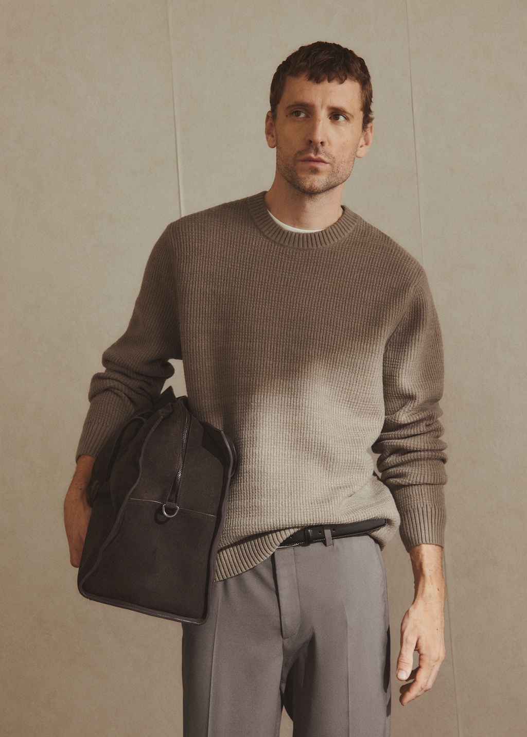 Structured knitted sweater