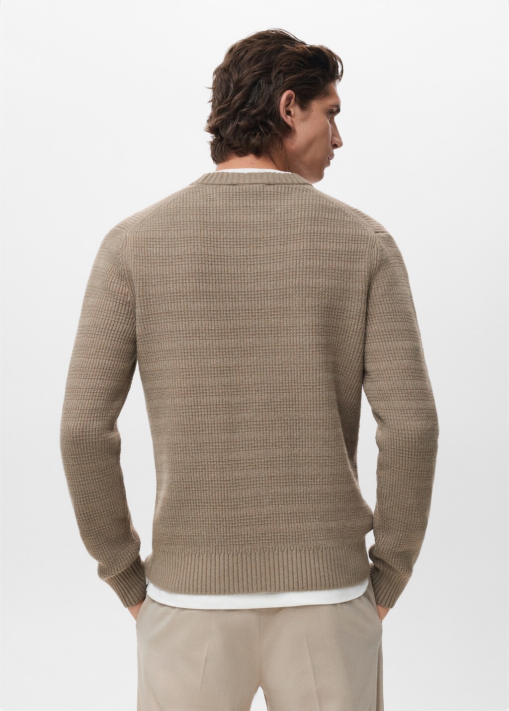 Structured knitted sweater