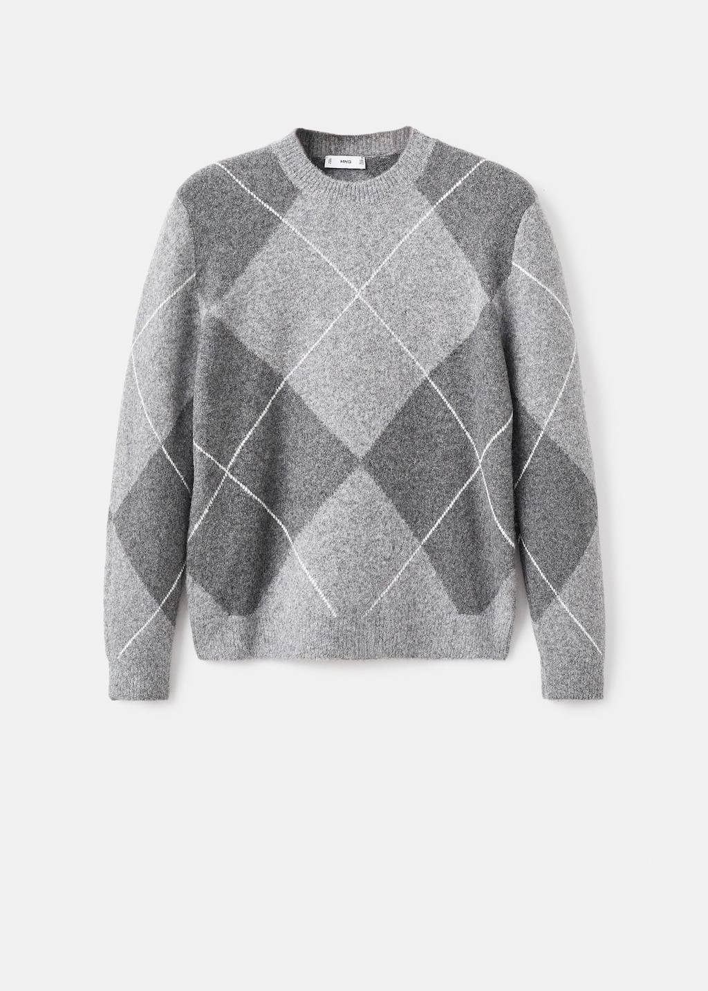 Argyle knit sweater