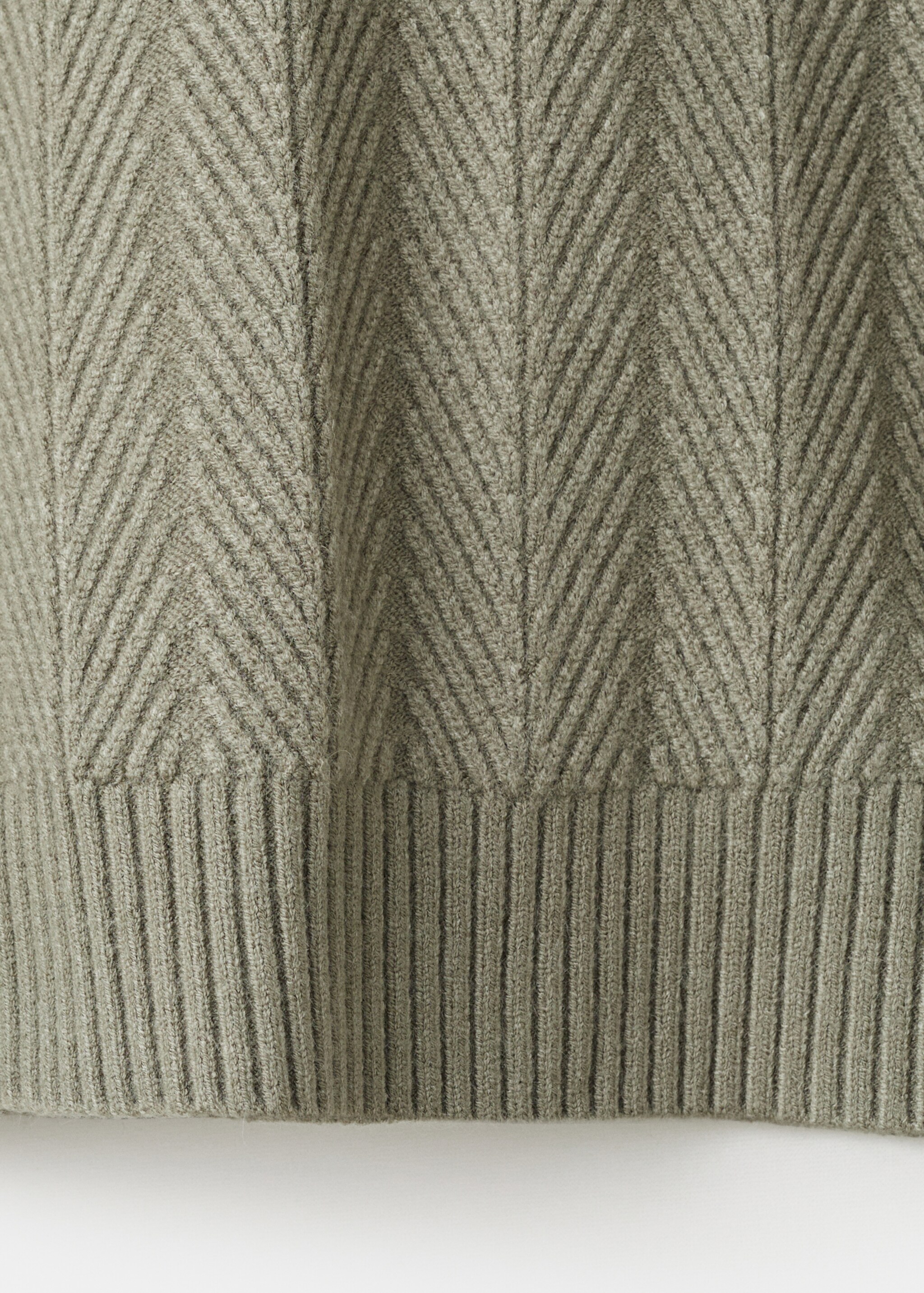 Herringbone structured sweater - Details of the article 0, Pastel Green. Ref: 17017904-00.