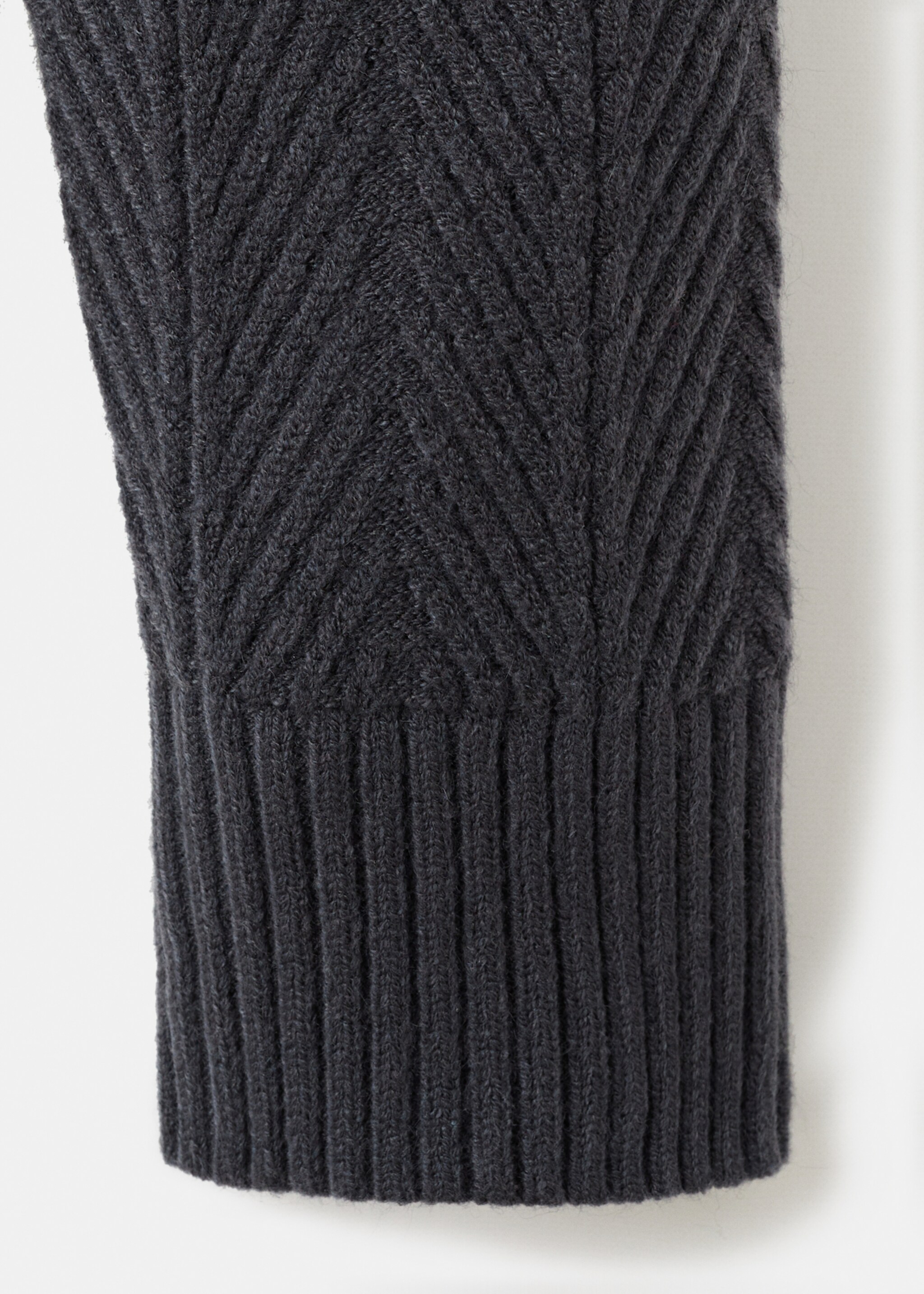 Herringbone structured sweater - Details of the article 0, Indigo Blue. Ref: 17017904-00.
