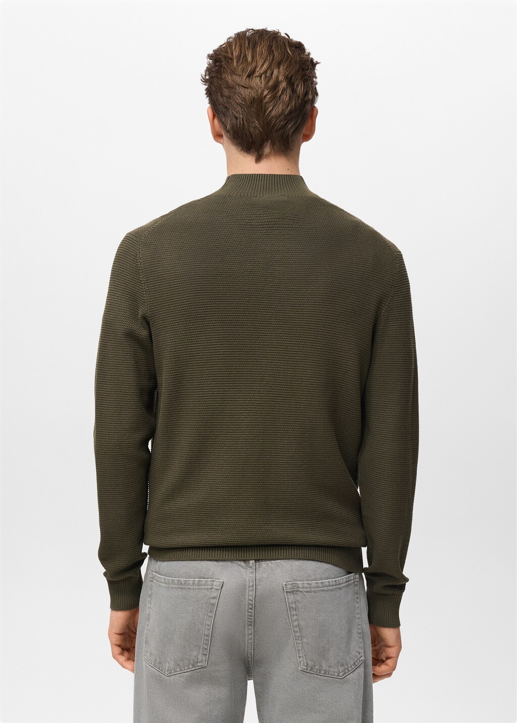 Structured perkins-neck sweater