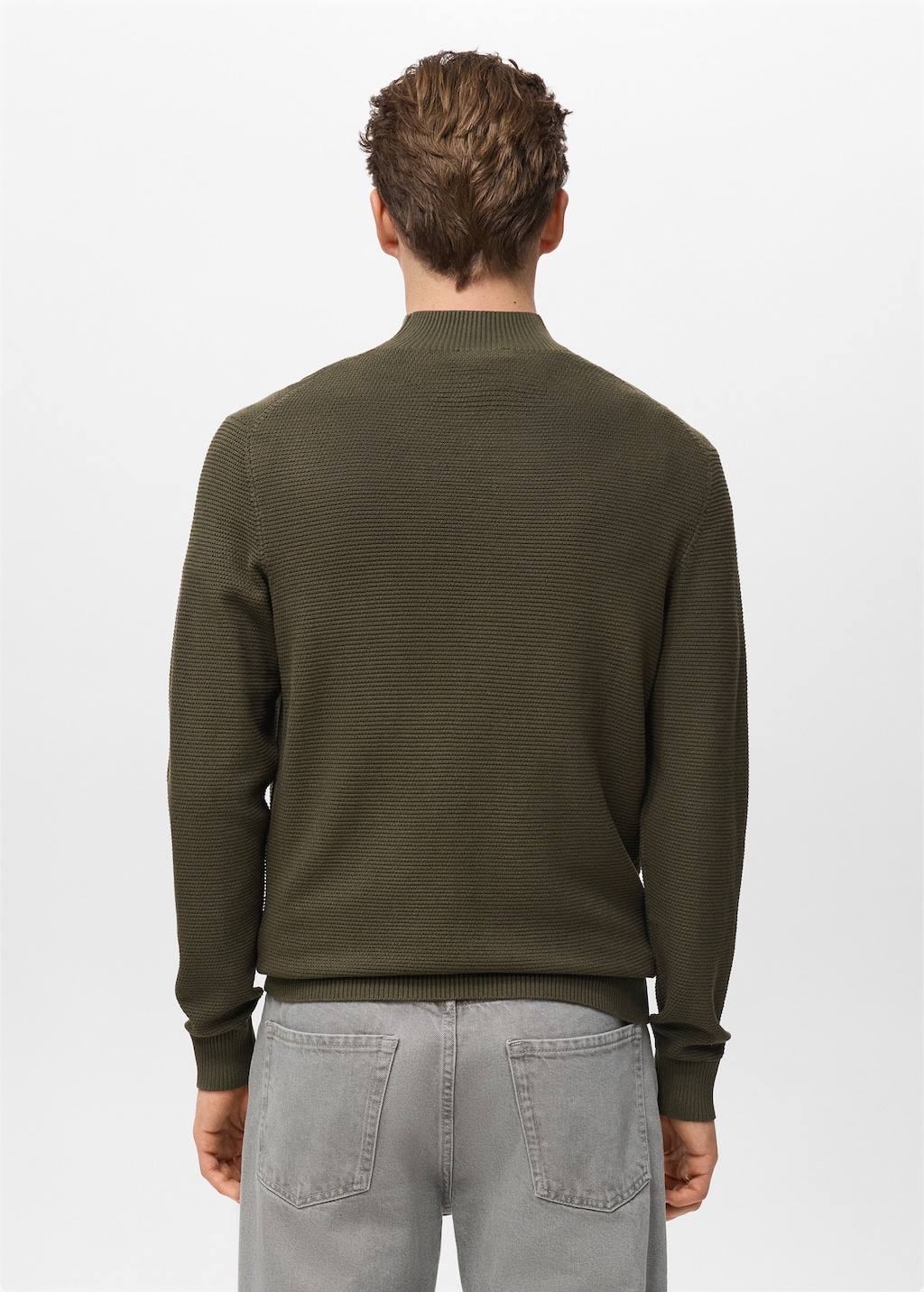 Structured perkins-neck sweater