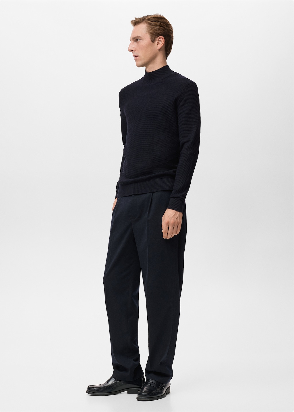 Structured perkins-neck sweater - Men | MANGO India