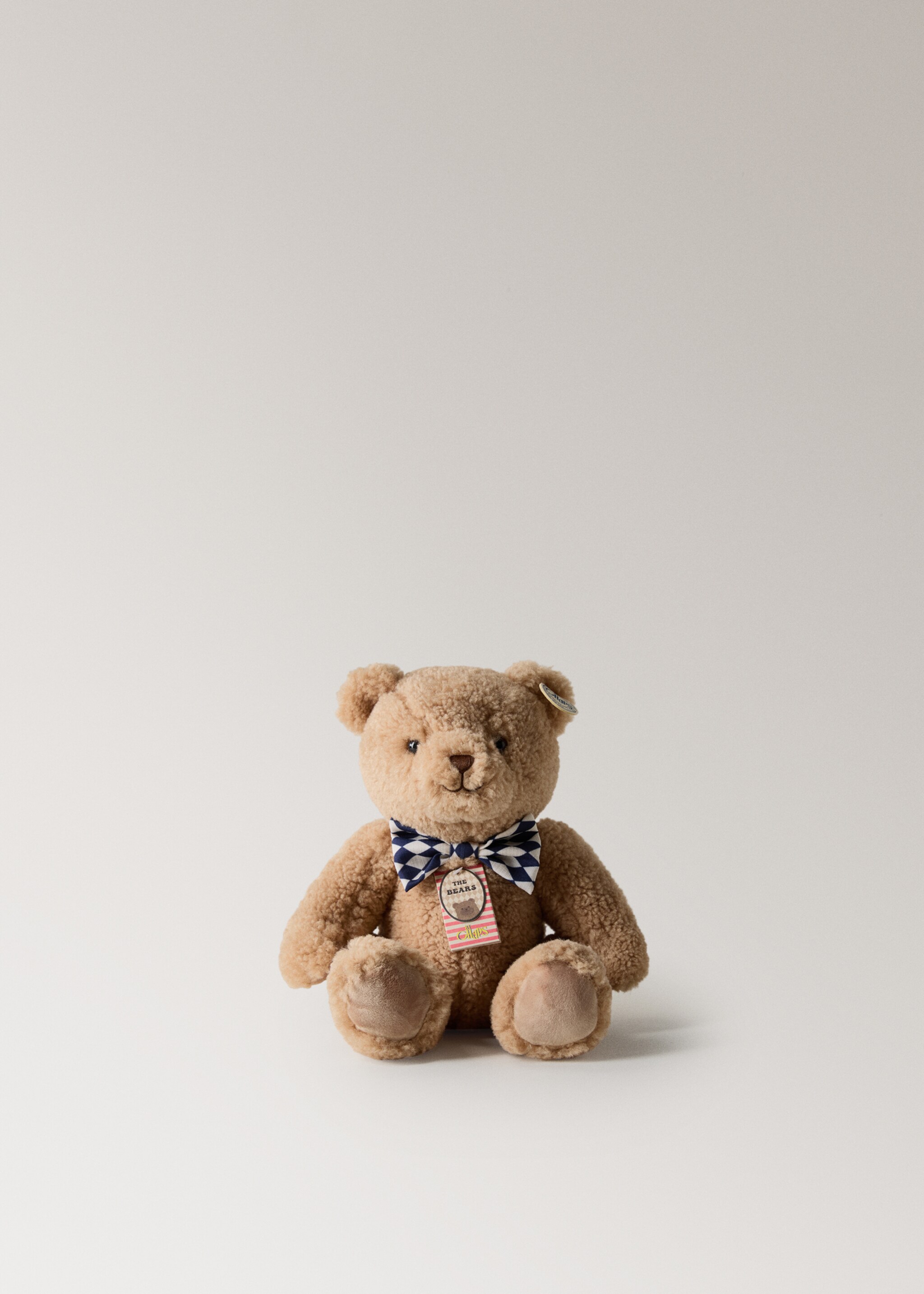 Plyšový medvěd s motýlkem Norman - Zboží bez modelu, Béžová. Ref: 17017907-00.