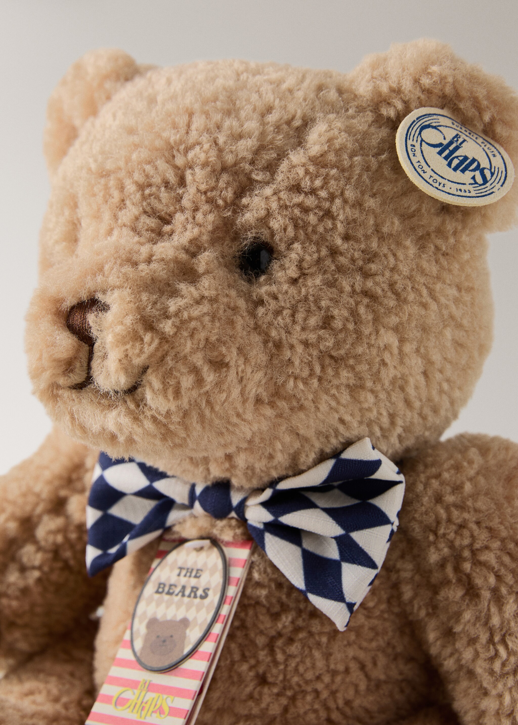 Plyšový medvěd s motýlkem Norman - Detail zboží 3, Béžová. Ref: 17017907-00.