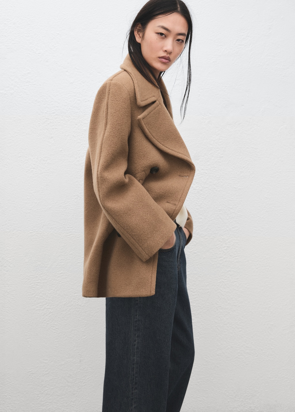 Mango Manteco wool double-breasted coat