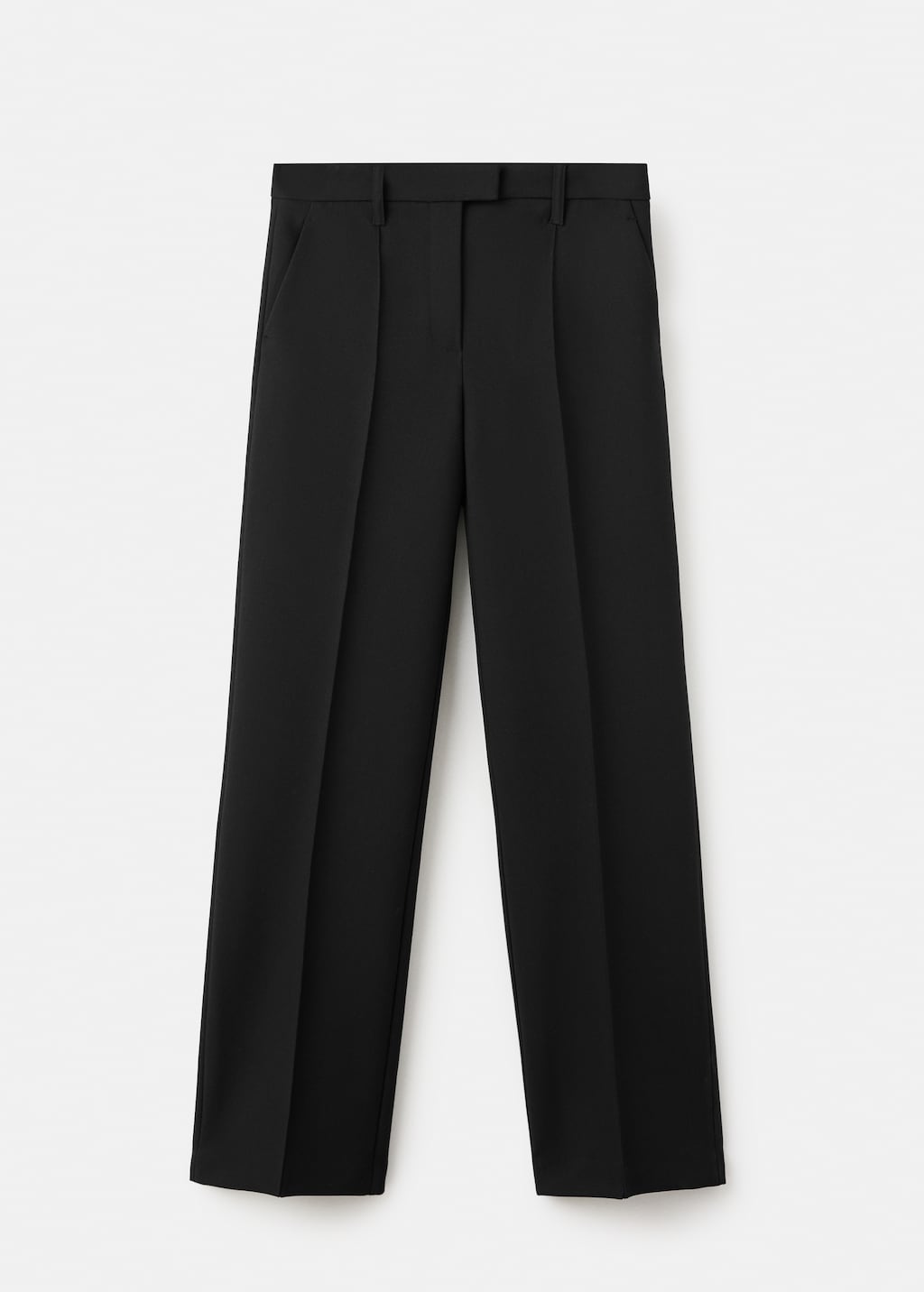 Seam-detail straight-fit pants