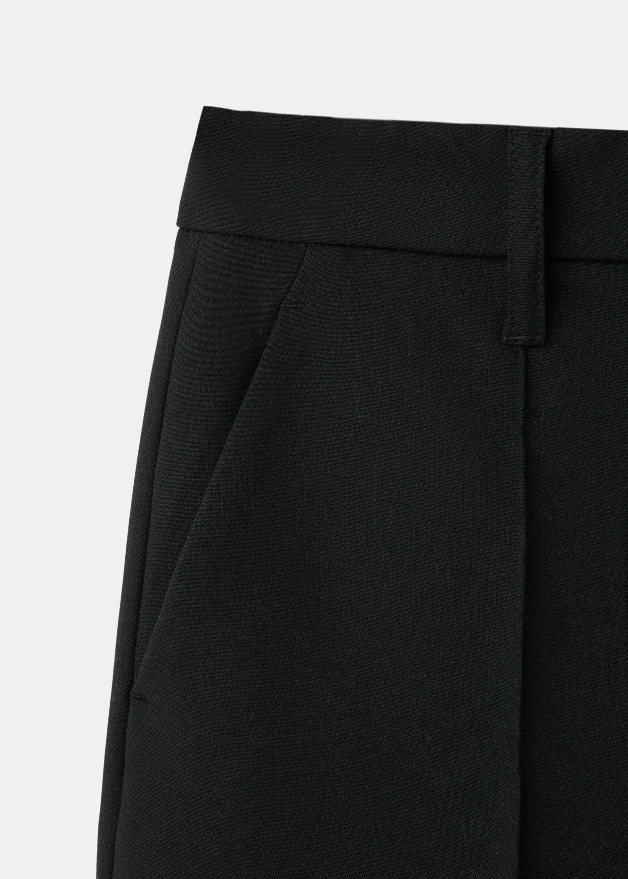 Seam-detail straight-fit trousers - Details of the article 0, Black. Ref: 17017913-00.