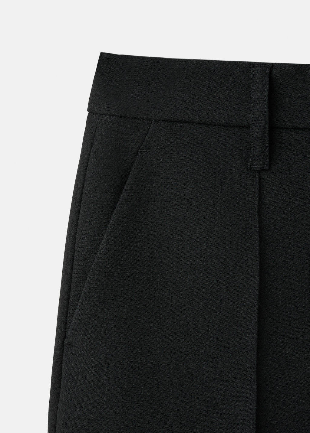 Seam-detail straight-fit pants