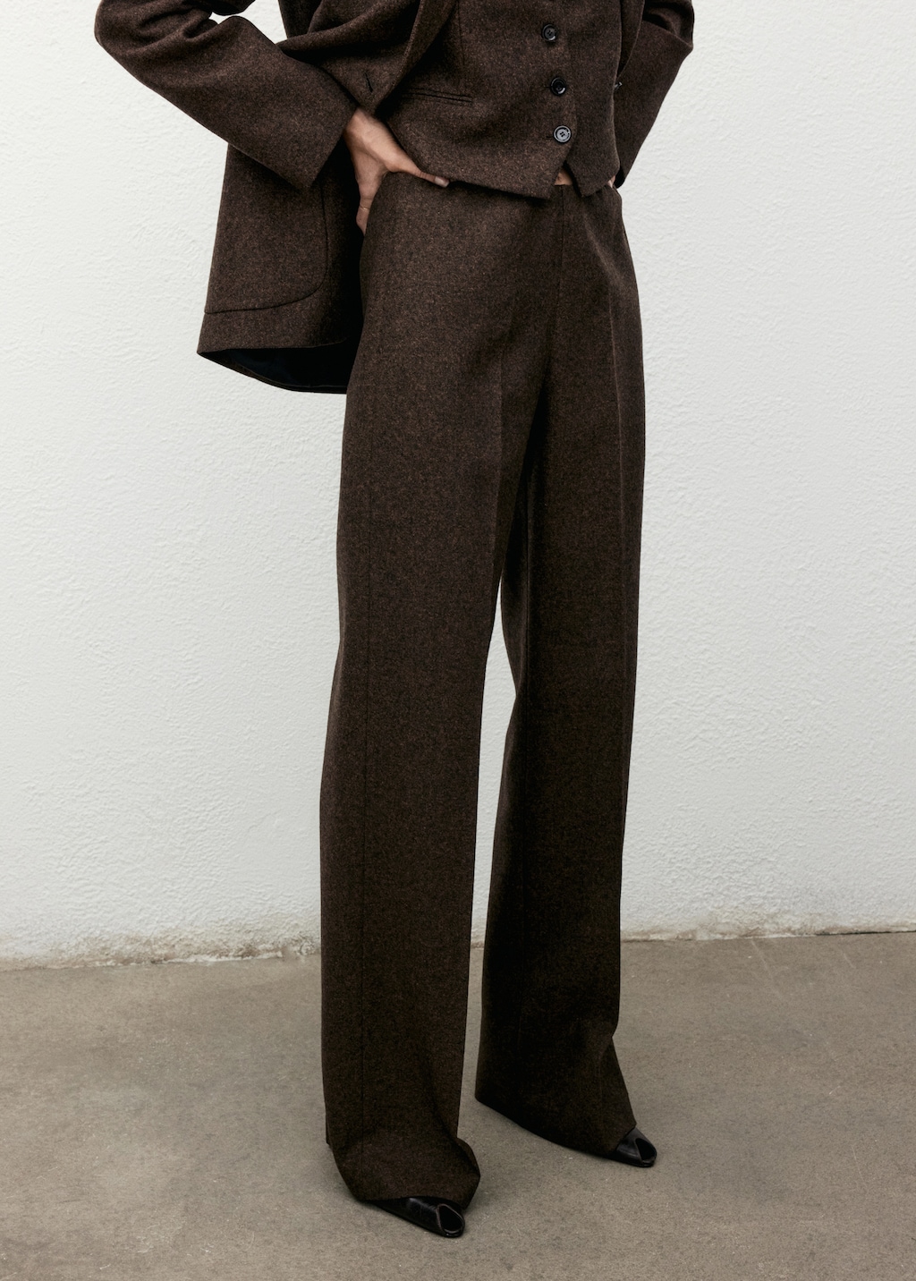 Speckled wool trousers