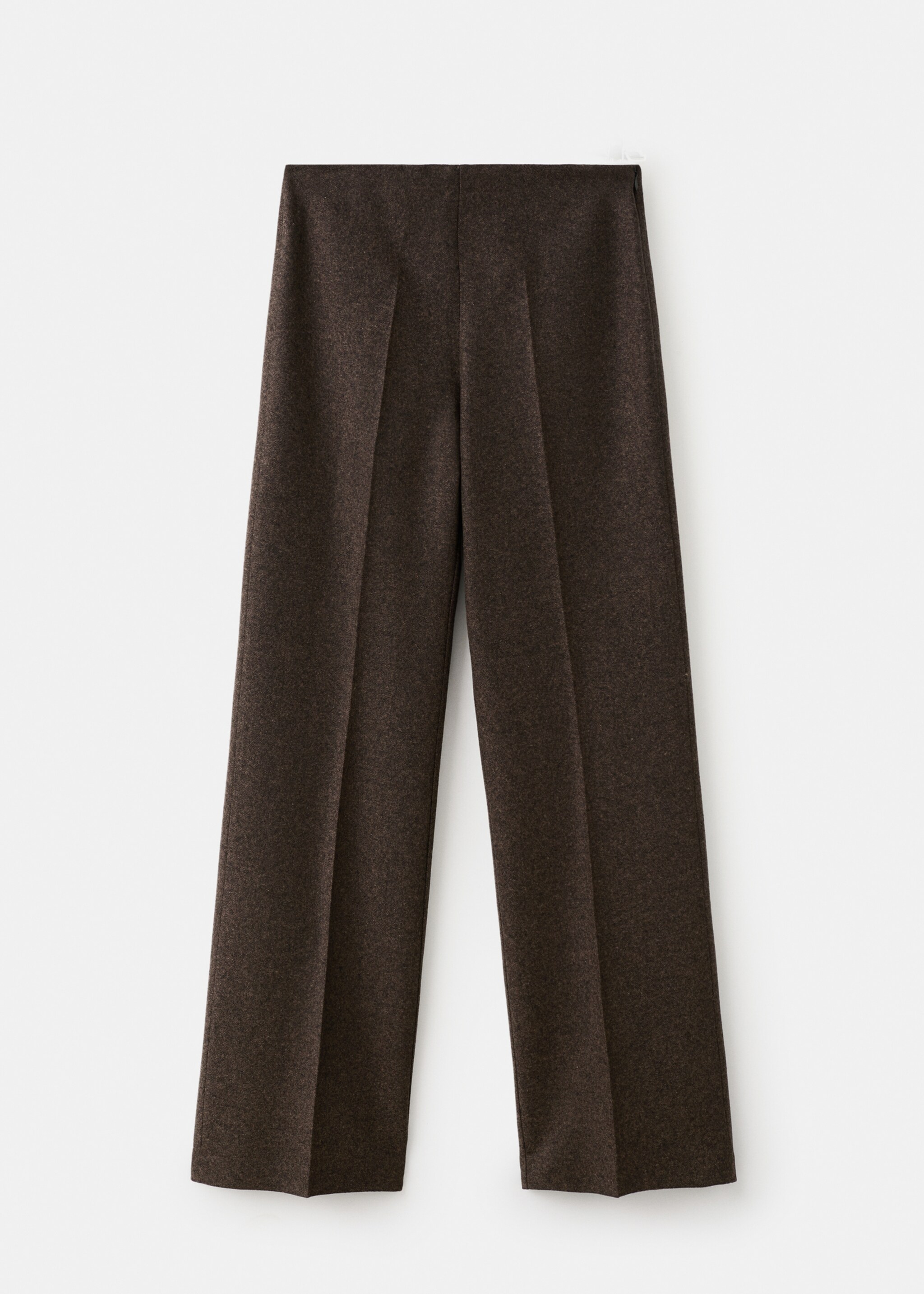 Speckled wool trousers - Article without model, Brown. Ref: 17017914-00.