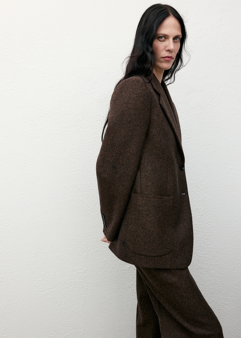 Speckled wool trousers