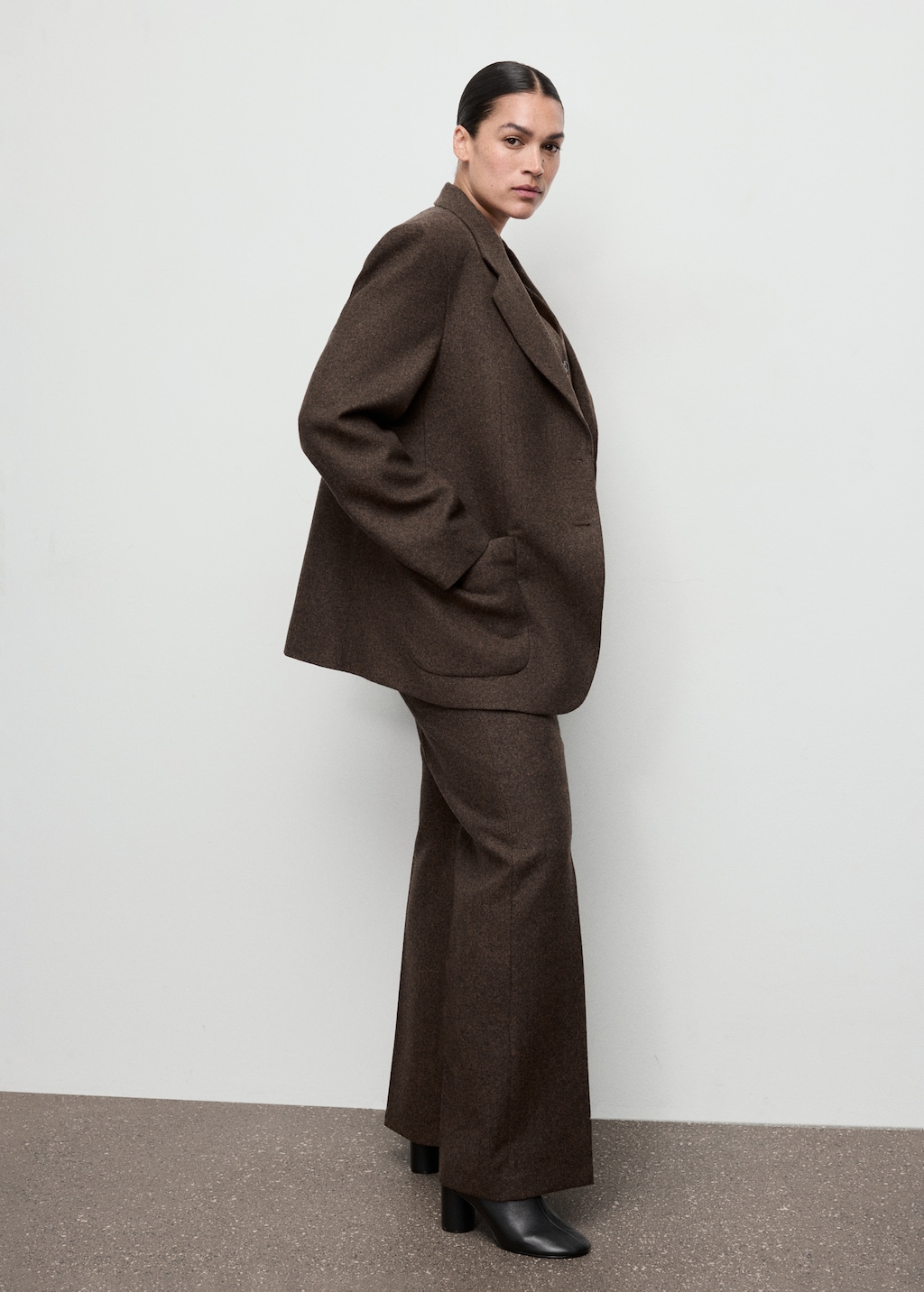 Speckled wool trousers