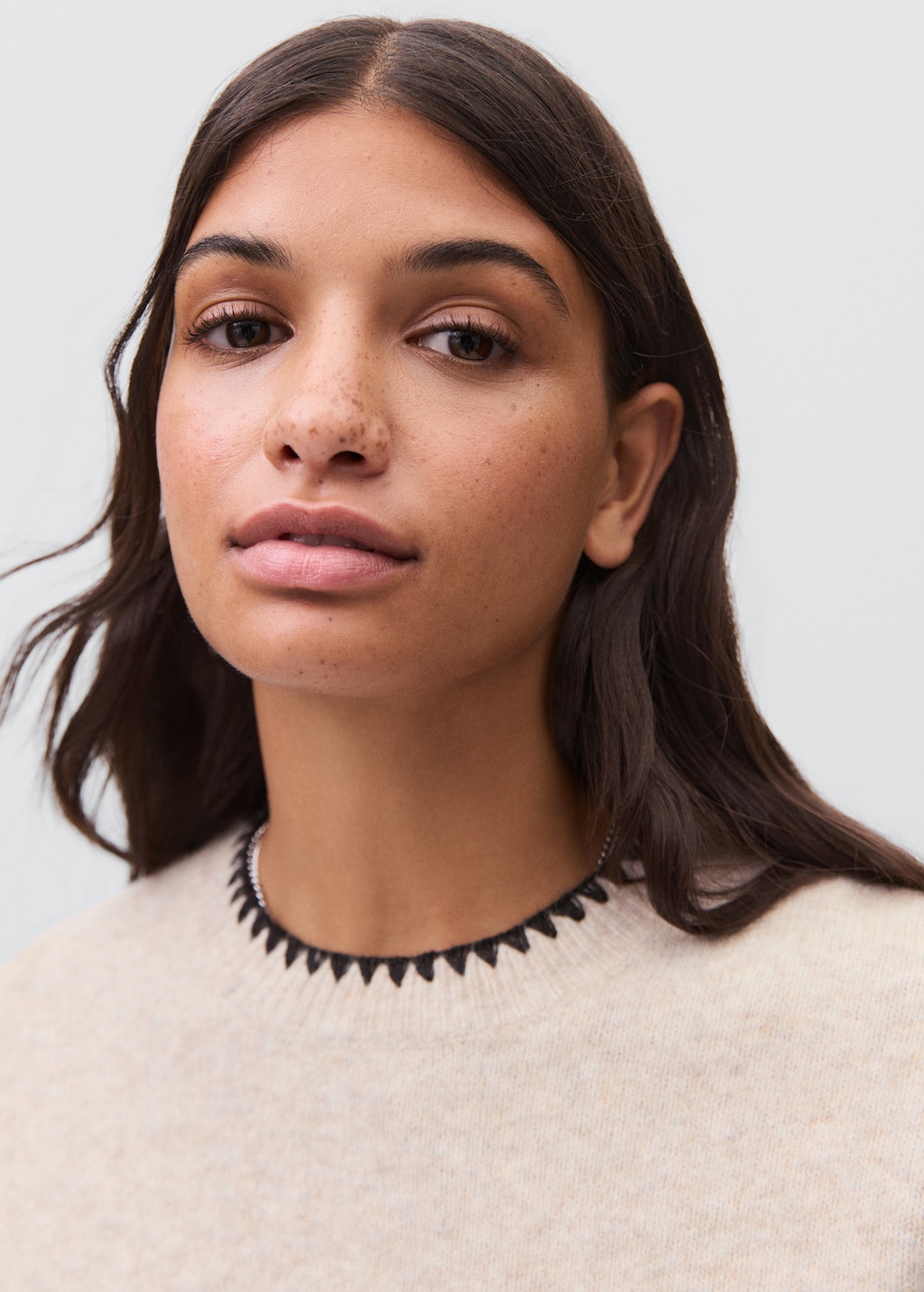 Knit embroidered sweater