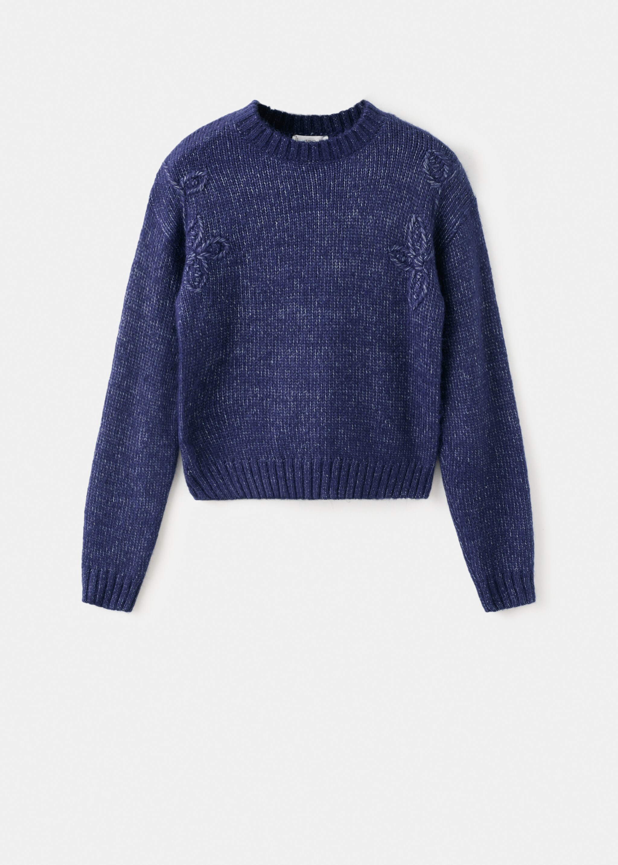 Pull-over brodé maille - Article sans modèle, Bleu. Ref: 17018270-00.