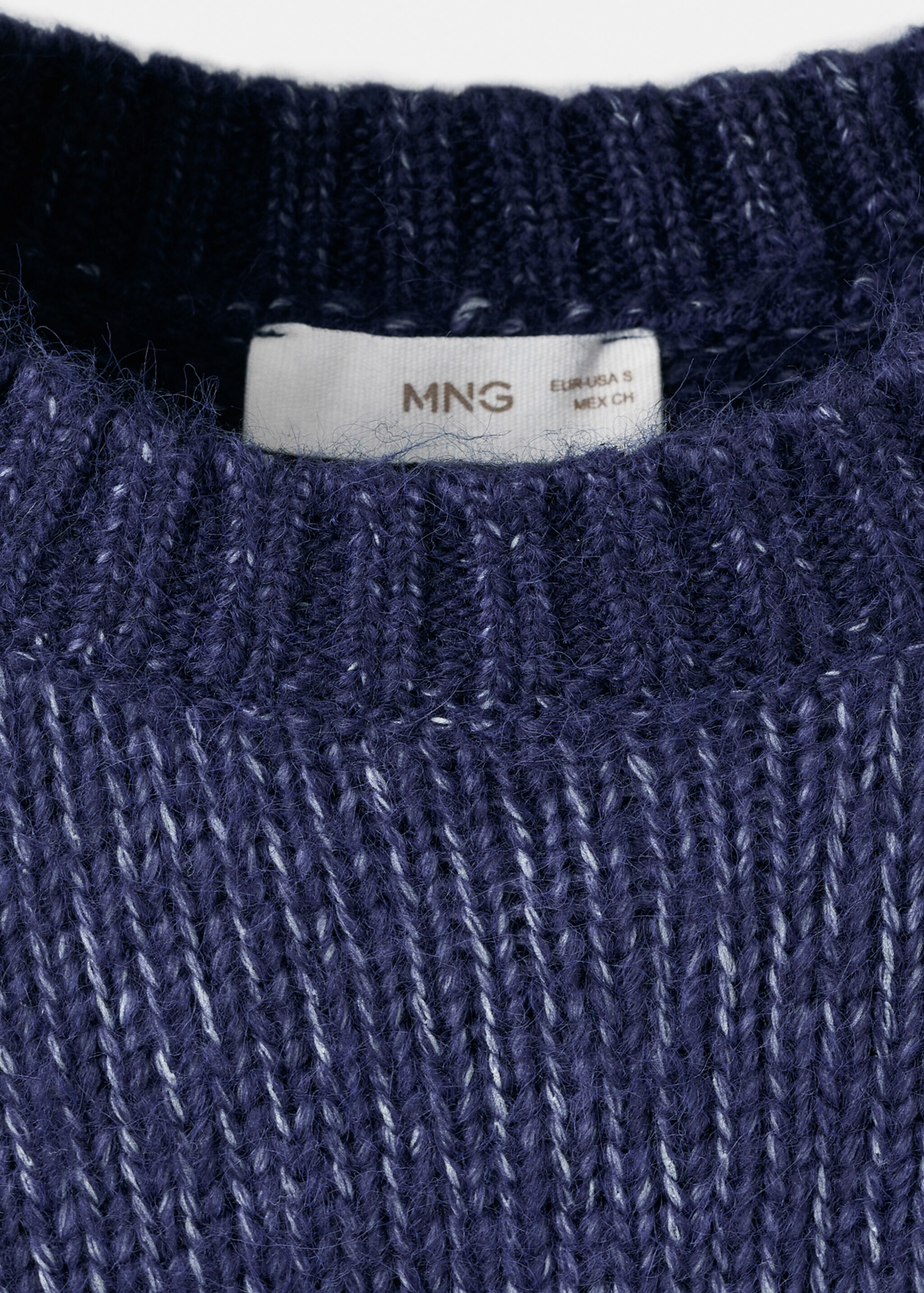 Pull-over brodé maille - Détail de l'article 8, Bleu. Ref: 17018270-00.
