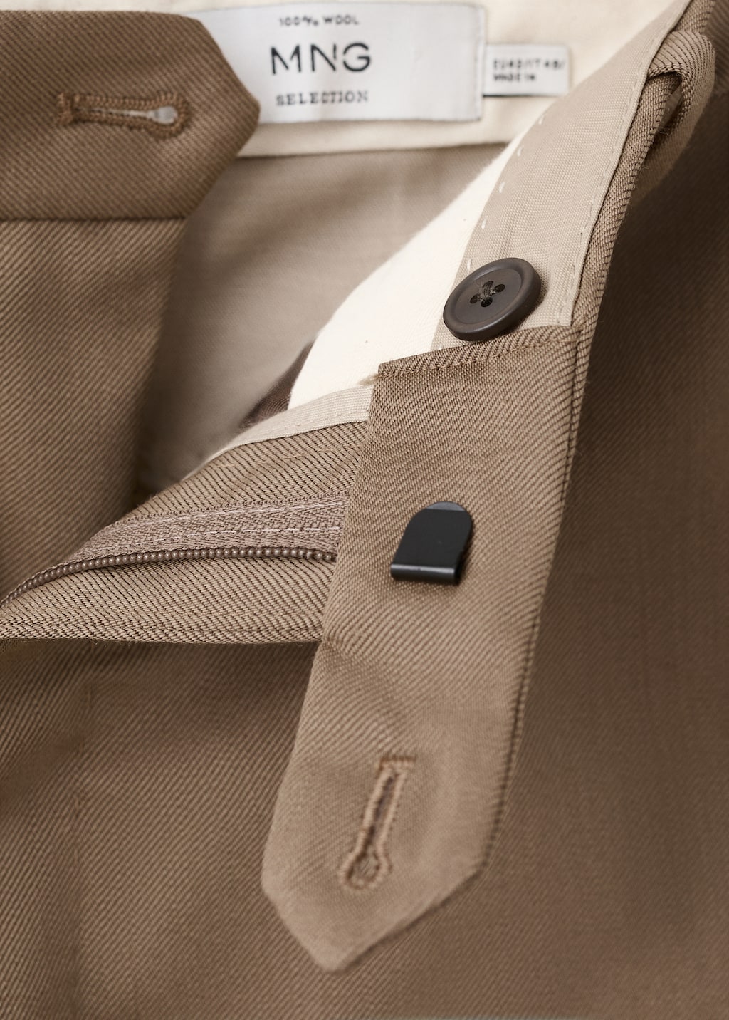 100% virgin wool pleated pants