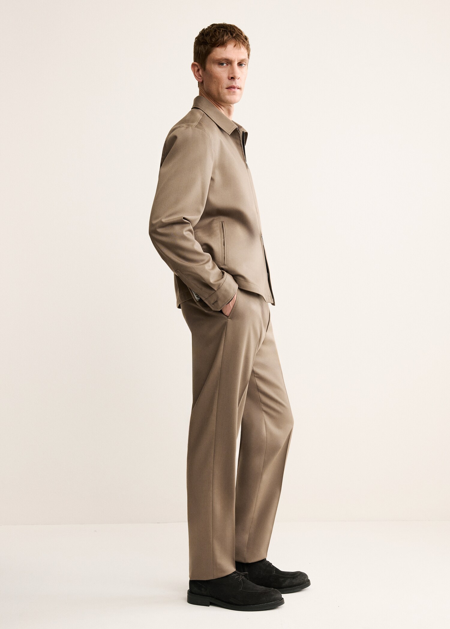 100% virgin wool pleated trousers - Details of the article 2
