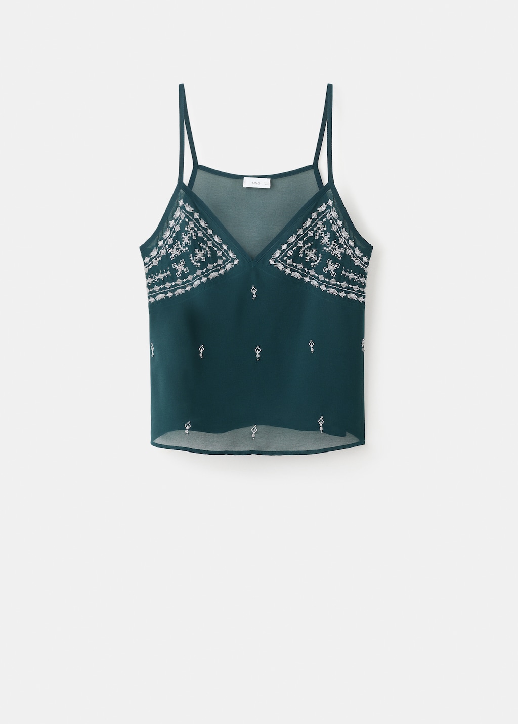 Bead embroidered top