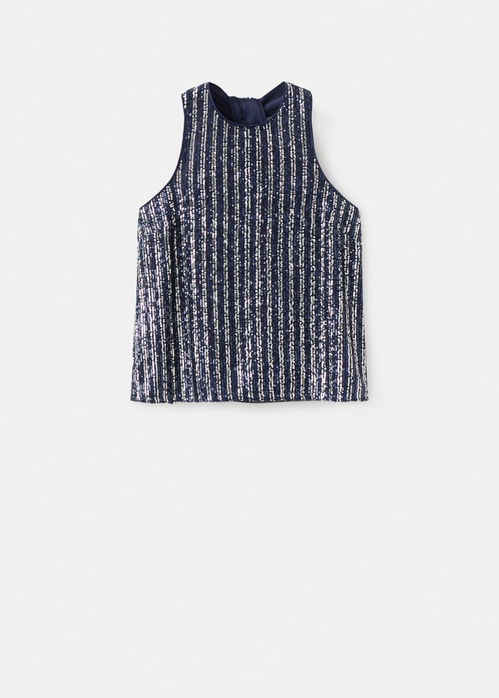 Multicolour striped sequins top