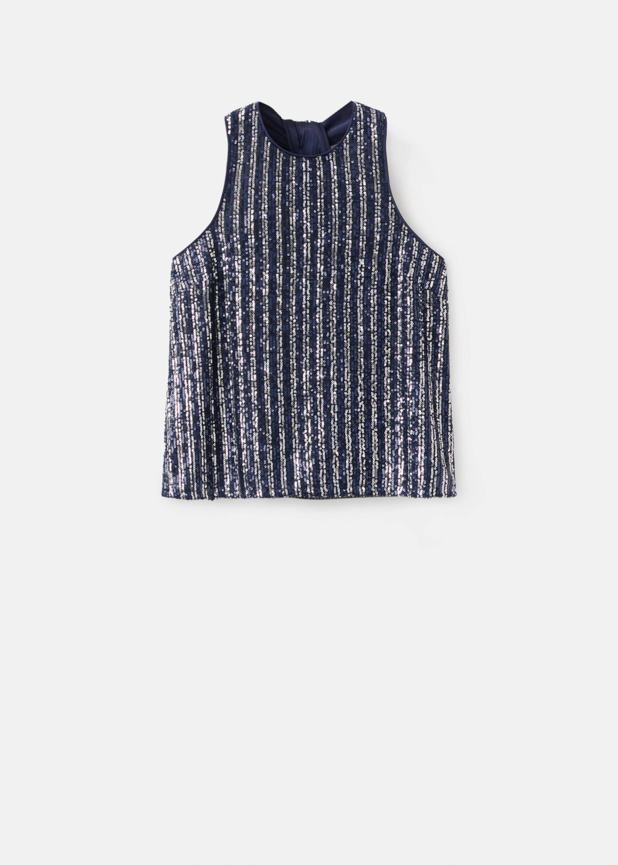Multicolour striped sequins top - Article without model, Blue. Ref: 17018277-00.