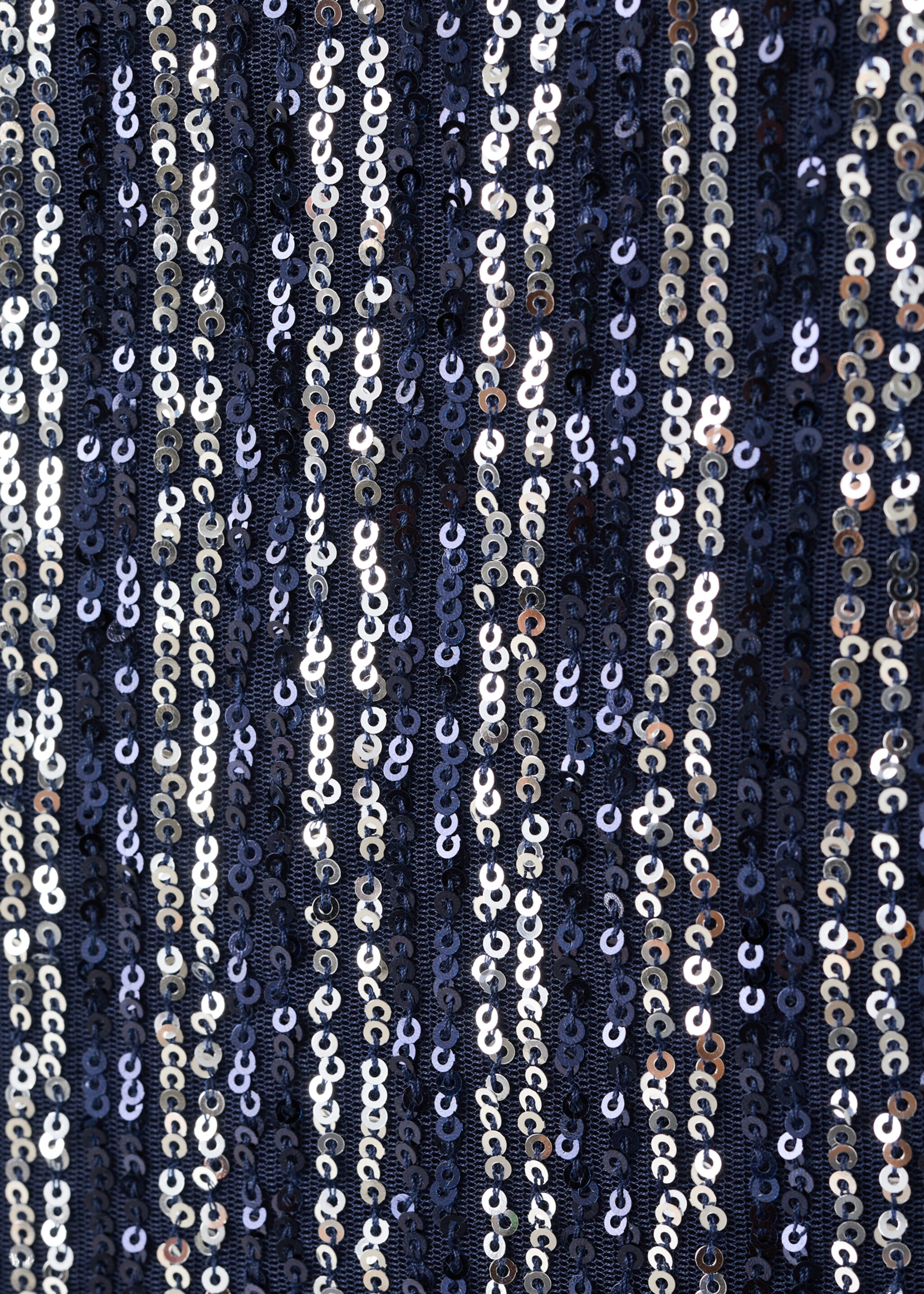Multicolour striped sequins top - Details of the article 0, Blue. Ref: 17018277-00.