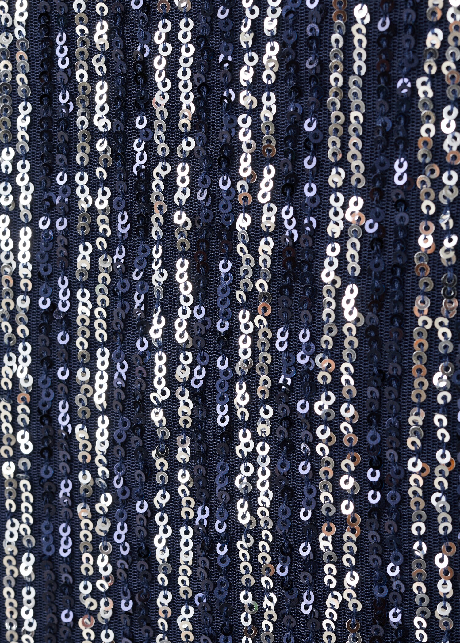 Multicolour striped sequins top - Details of the article 0