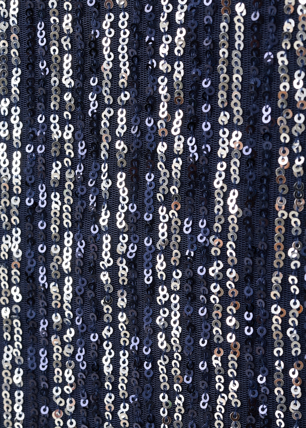 Multicolour striped sequins top