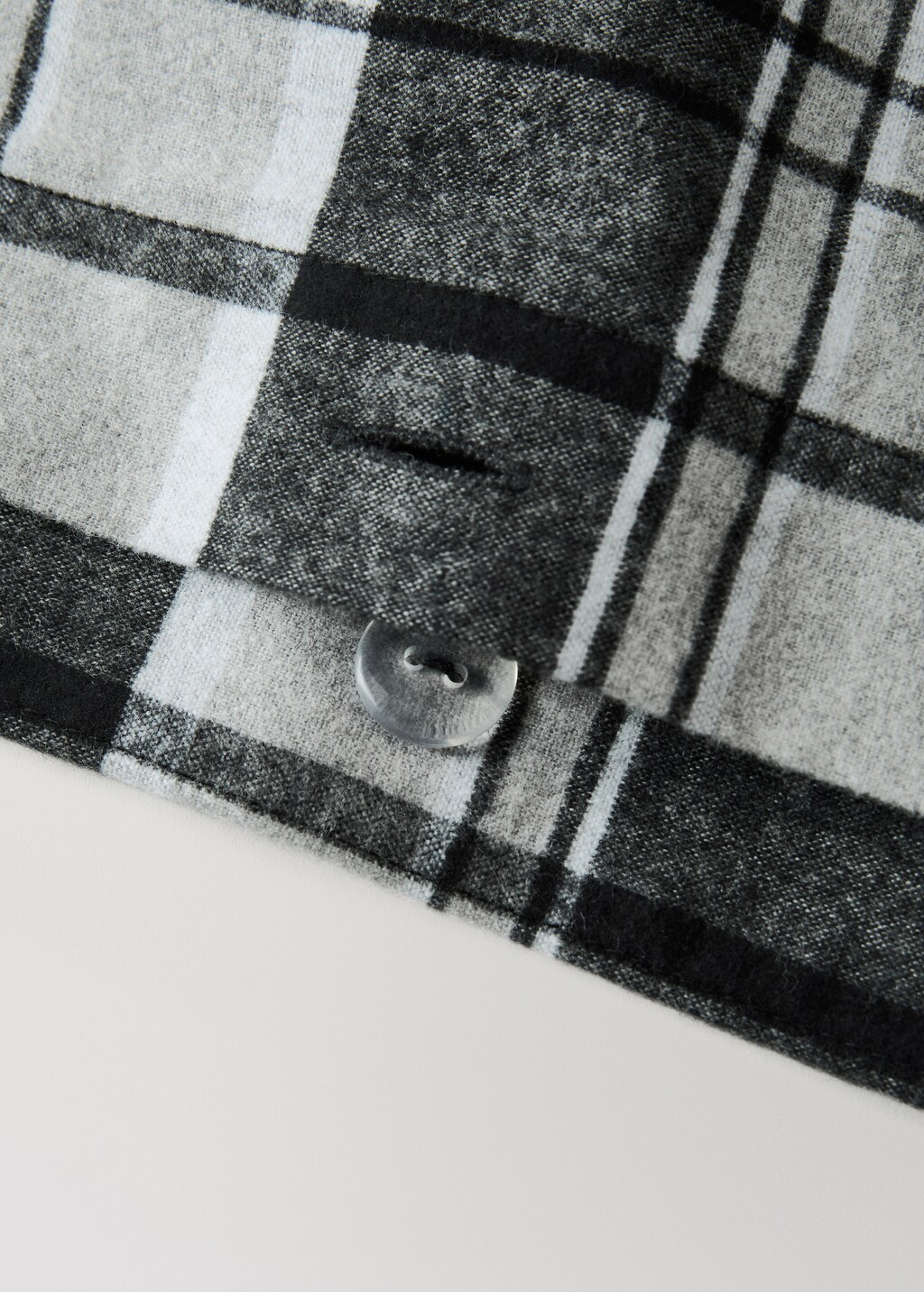 Cotton flannel duvet cover with melange threads and check print for 180/200 cm bed