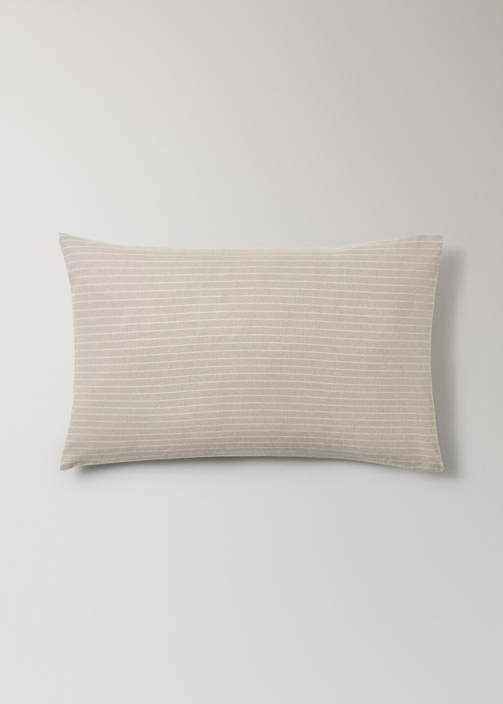 Melange cotton flannel pillowcase with fine-striped yarn 19.68x29.52