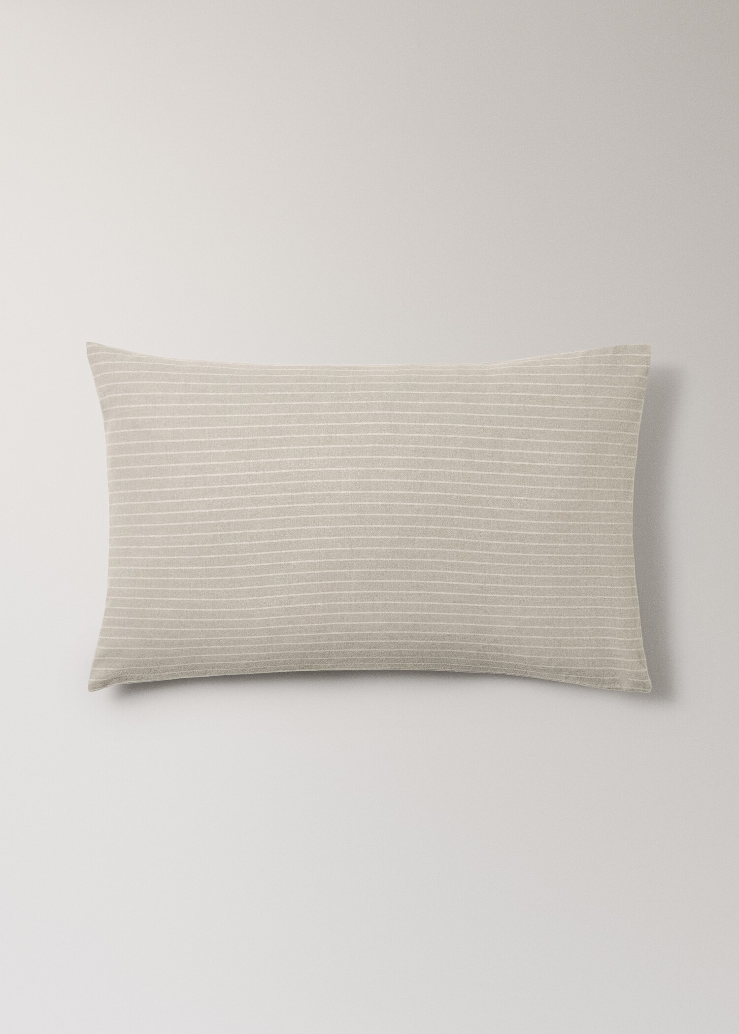 Melange cotton flannel pillowcase with fine-striped yarn 50x75cm - Article without model