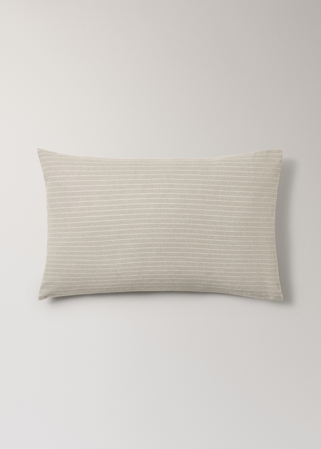 Melange cotton flannel pillowcase with fine-striped yarn 19.68x29.52