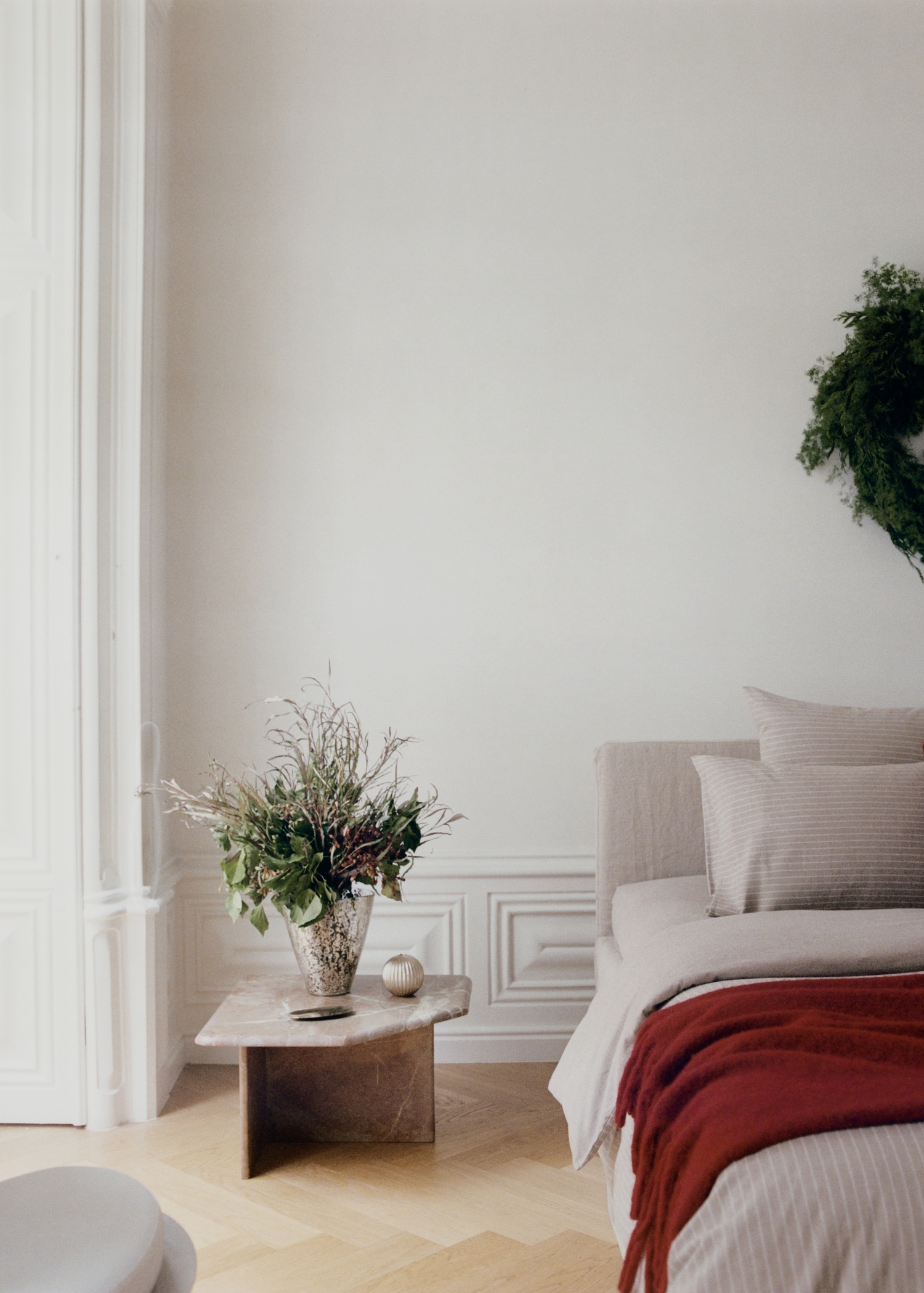 Melange cotton flannel pillowcase with fine-striped yarn 50x75cm - Details of the article 6