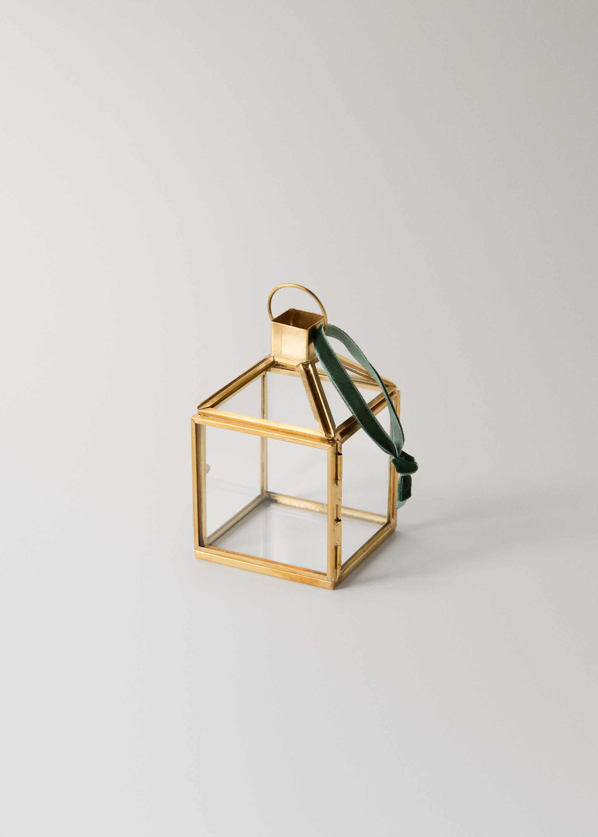 Tree lantern decoration - Details of the article 1, Gold. Ref: 17018290-00.