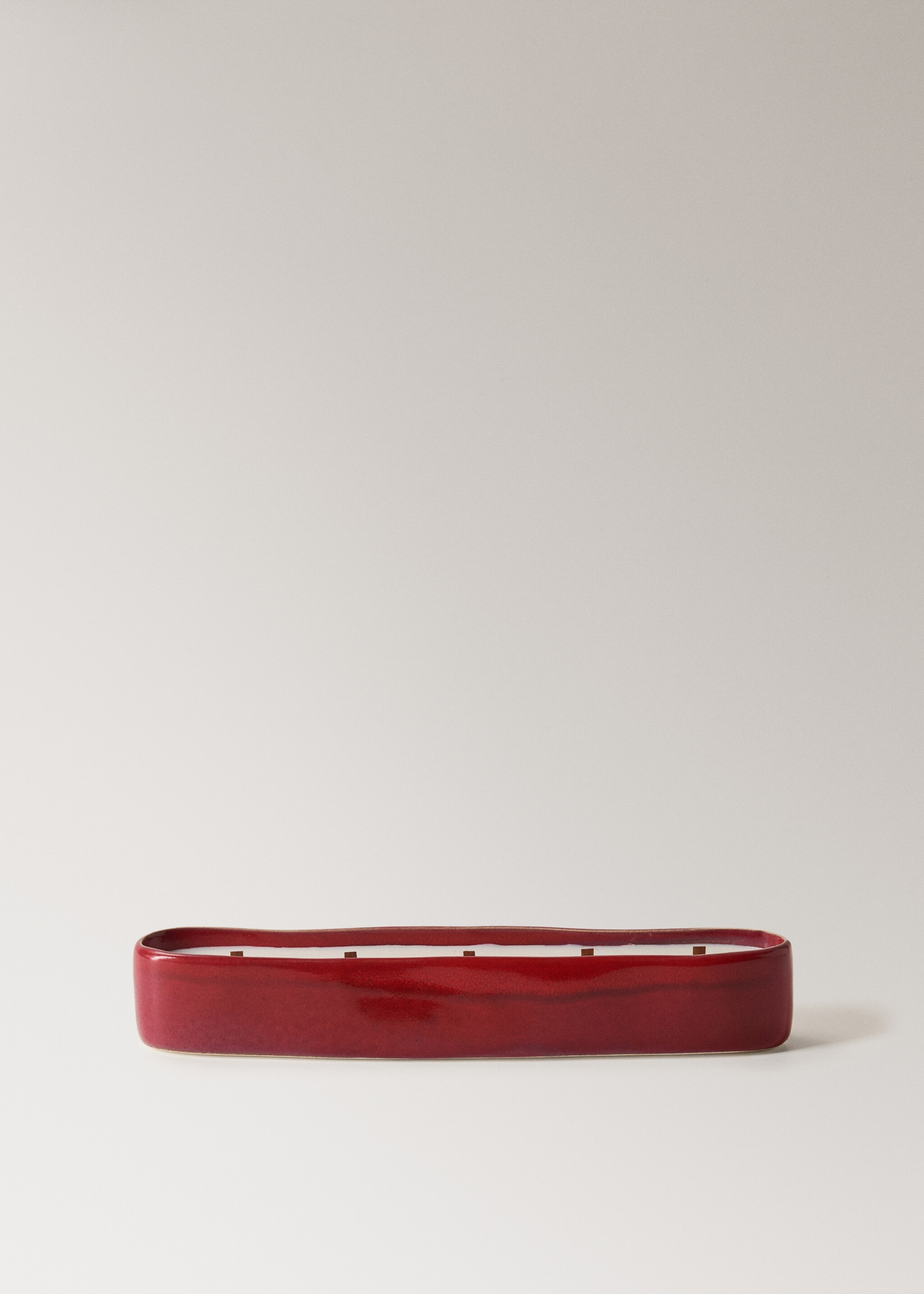 Decorative ceramic candle - Article without model, Red. Ref: 17018293-00.