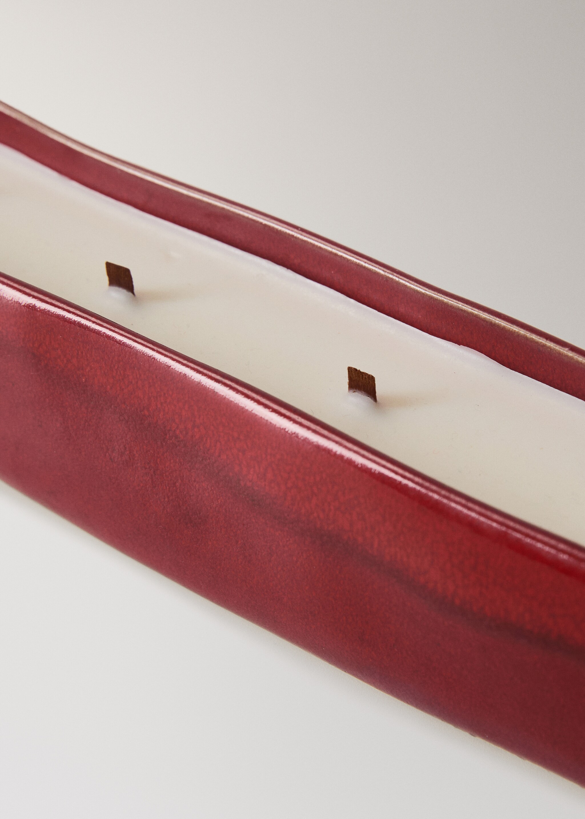 Decorative ceramic candle - Details of the article 1, Red. Ref: 17018293-00.