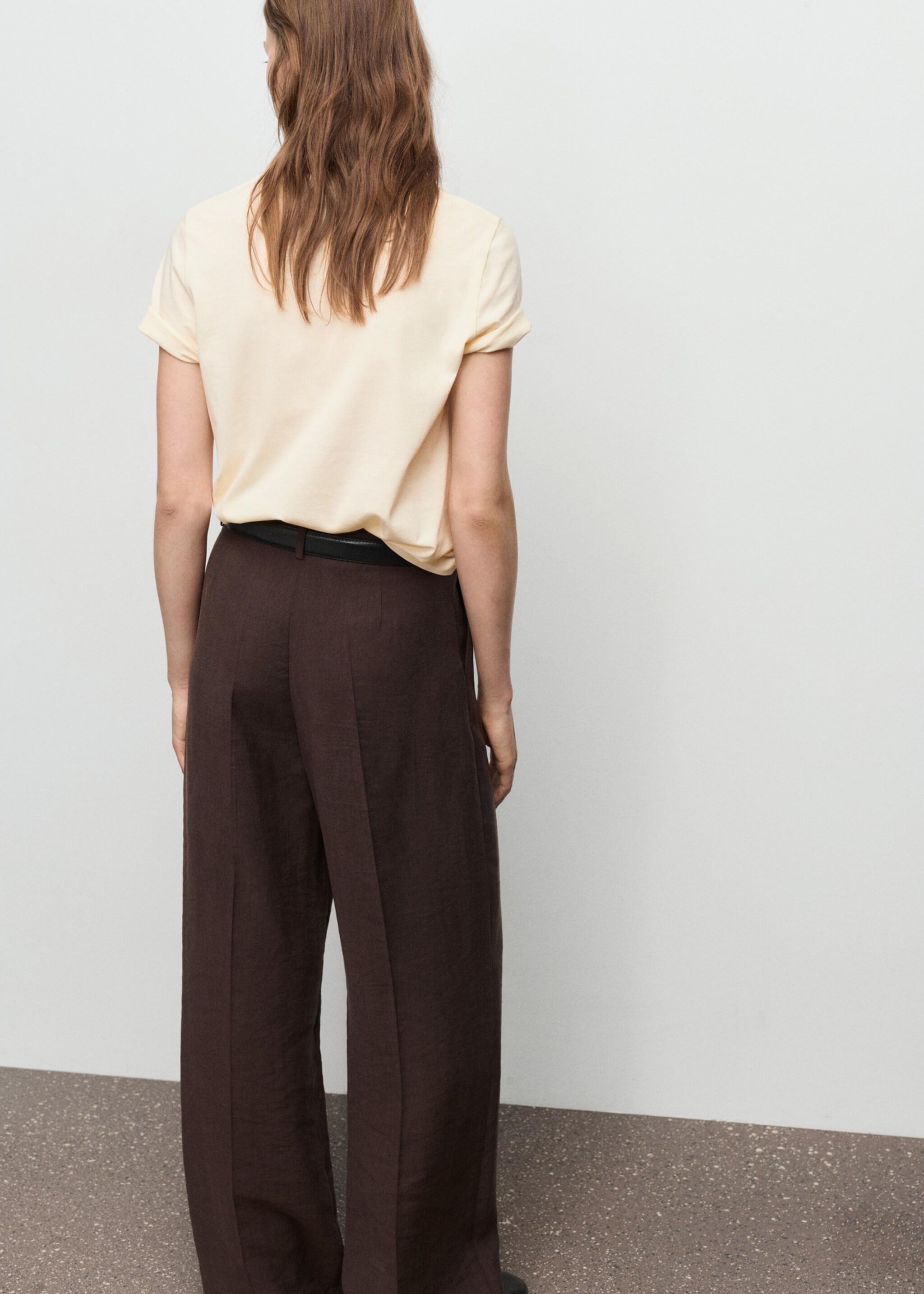 Floral print T-shirt - Reverse of the article, Pastel Yellow. Ref: 17018640-00.