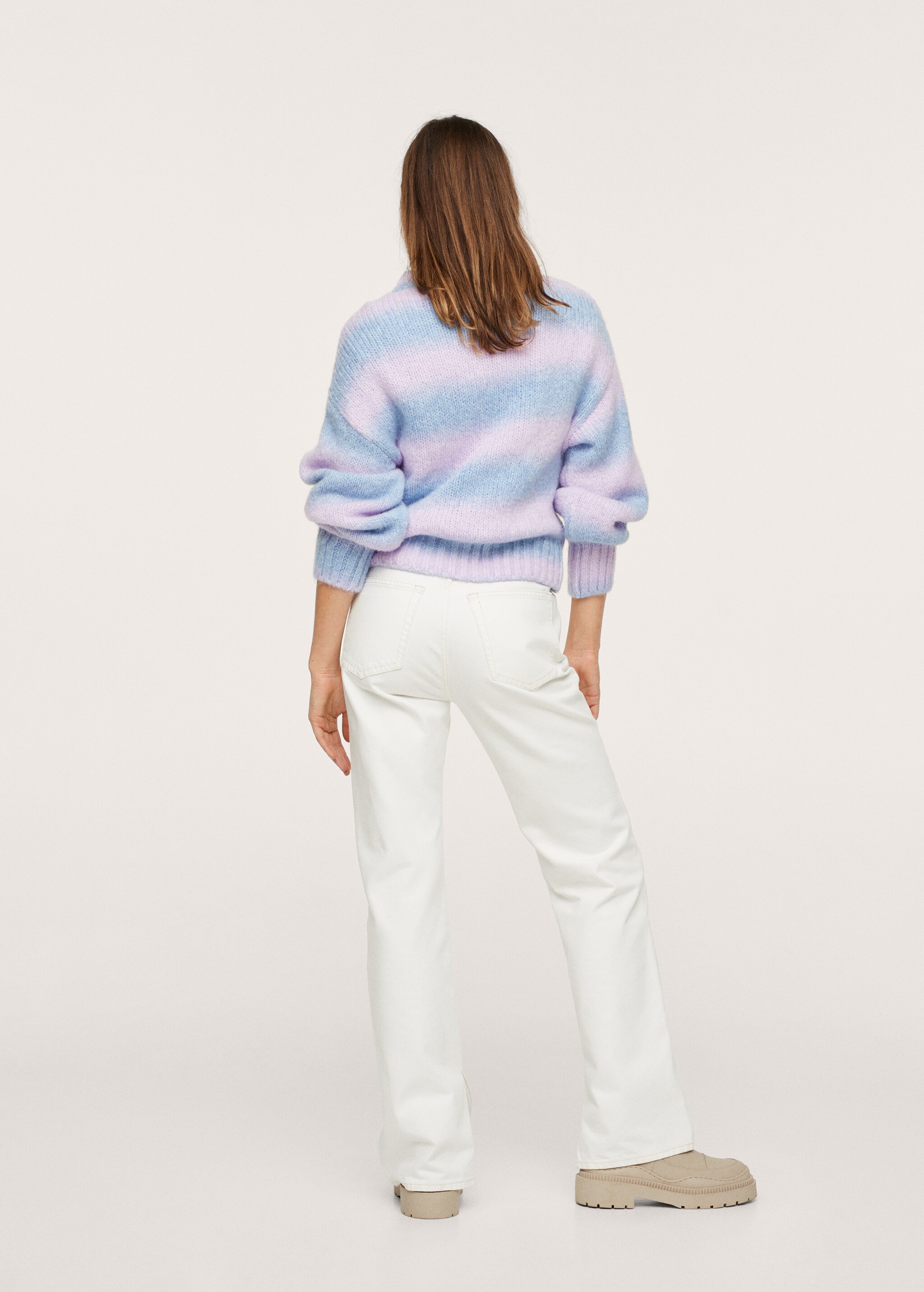 Striped knit sweater - Reverse of the article
