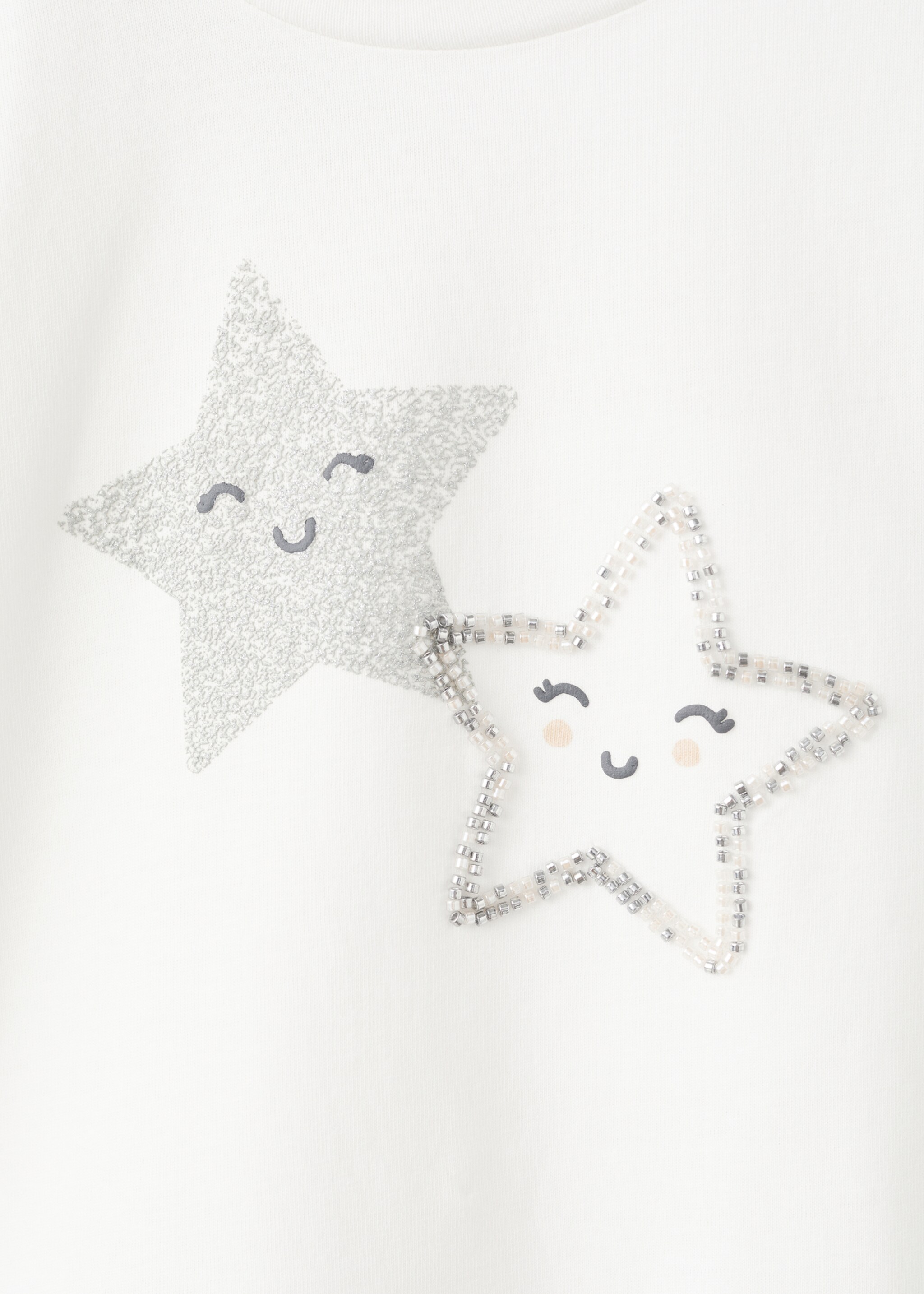 Stars cotton T-shirt - Детальніше про товар 8, Брудно-білий. Ref: 17019097-00.