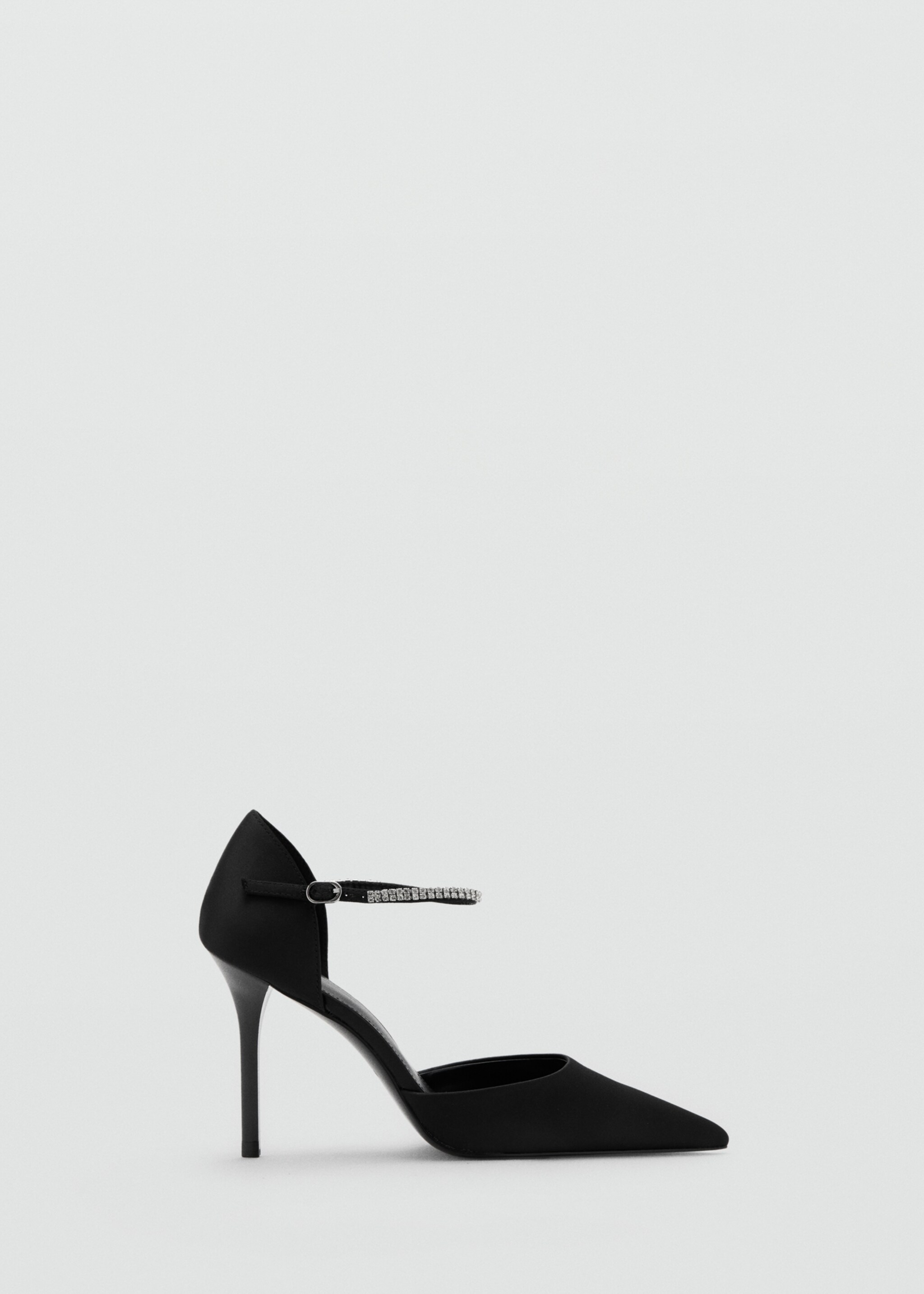 Strappy heel with strass - Article without model, Black. Ref: 17019101-00.