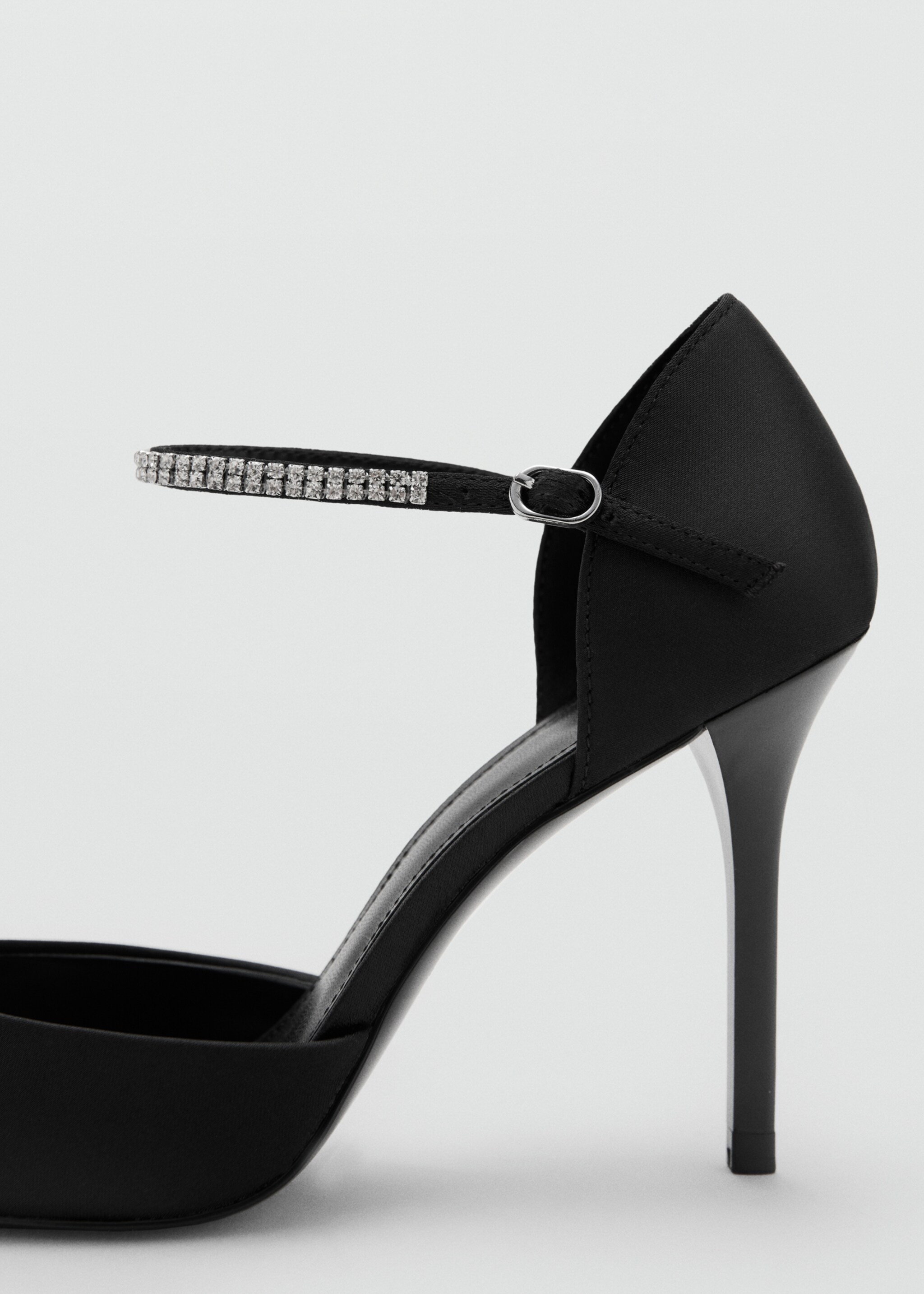 Strappy heel with strass - Details of the article 1, Black. Ref: 17019101-00.