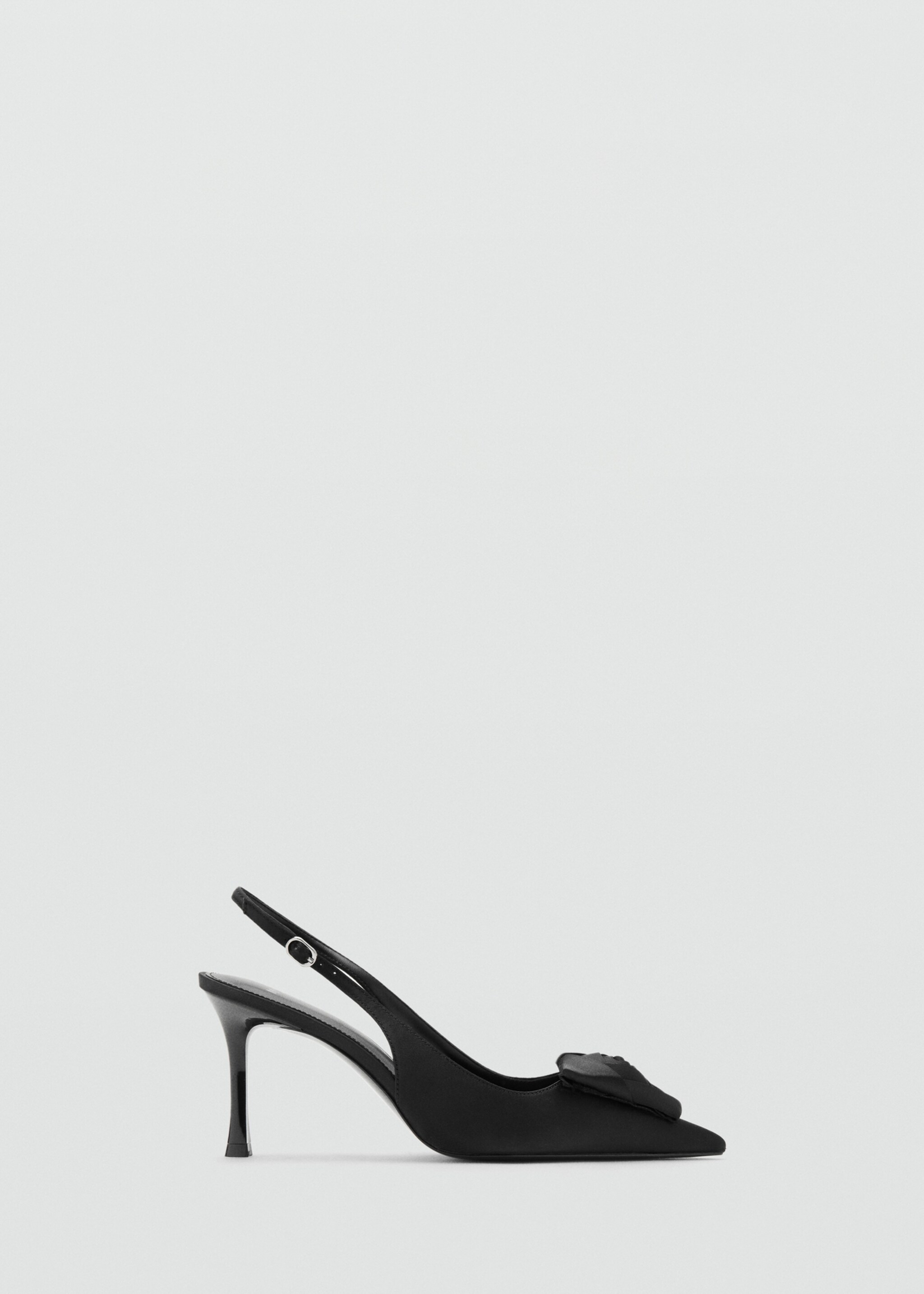 Satin floral shoe - Article without model, Black. Ref: 17019102-00.